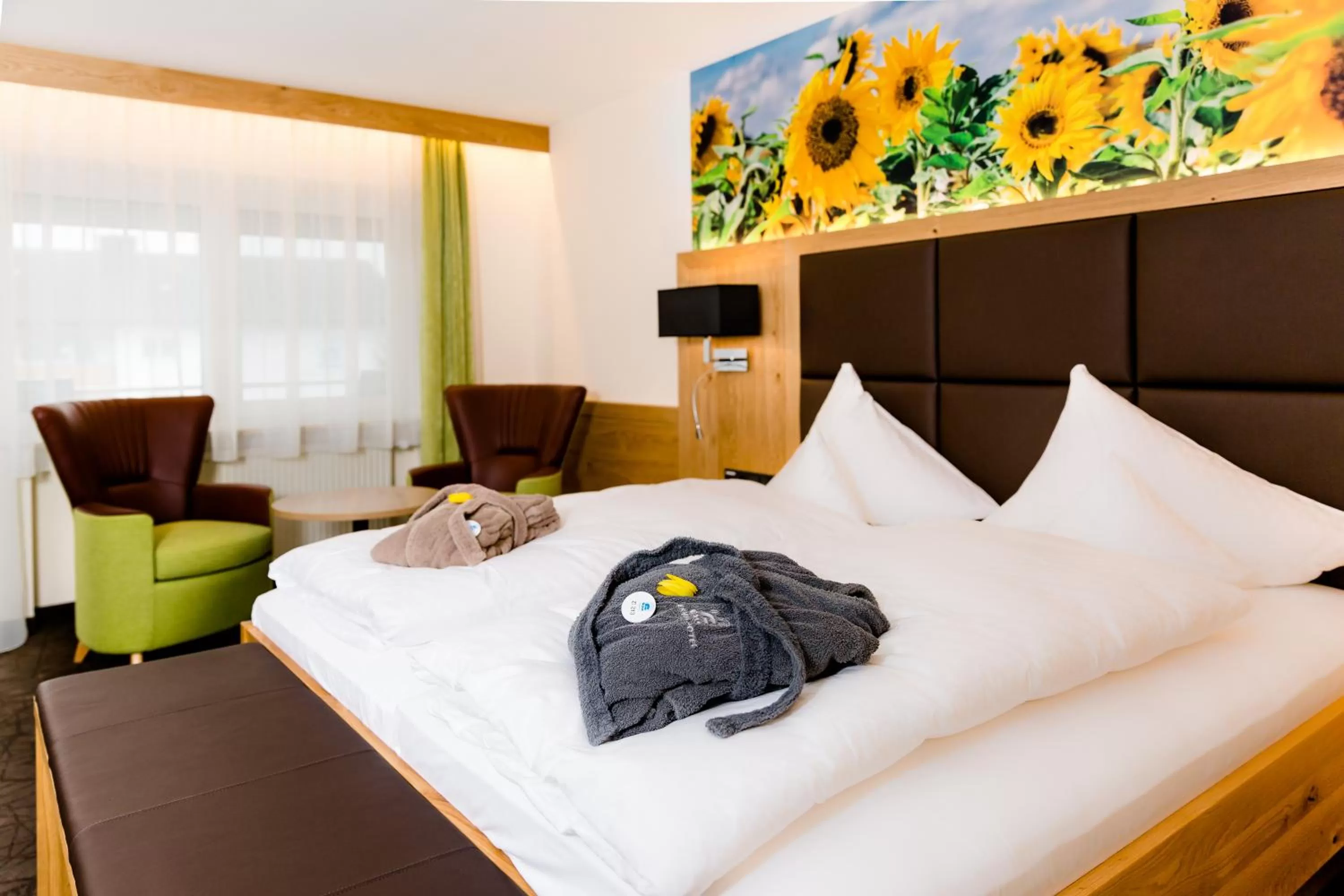 Bed in Thermalhotel Gass