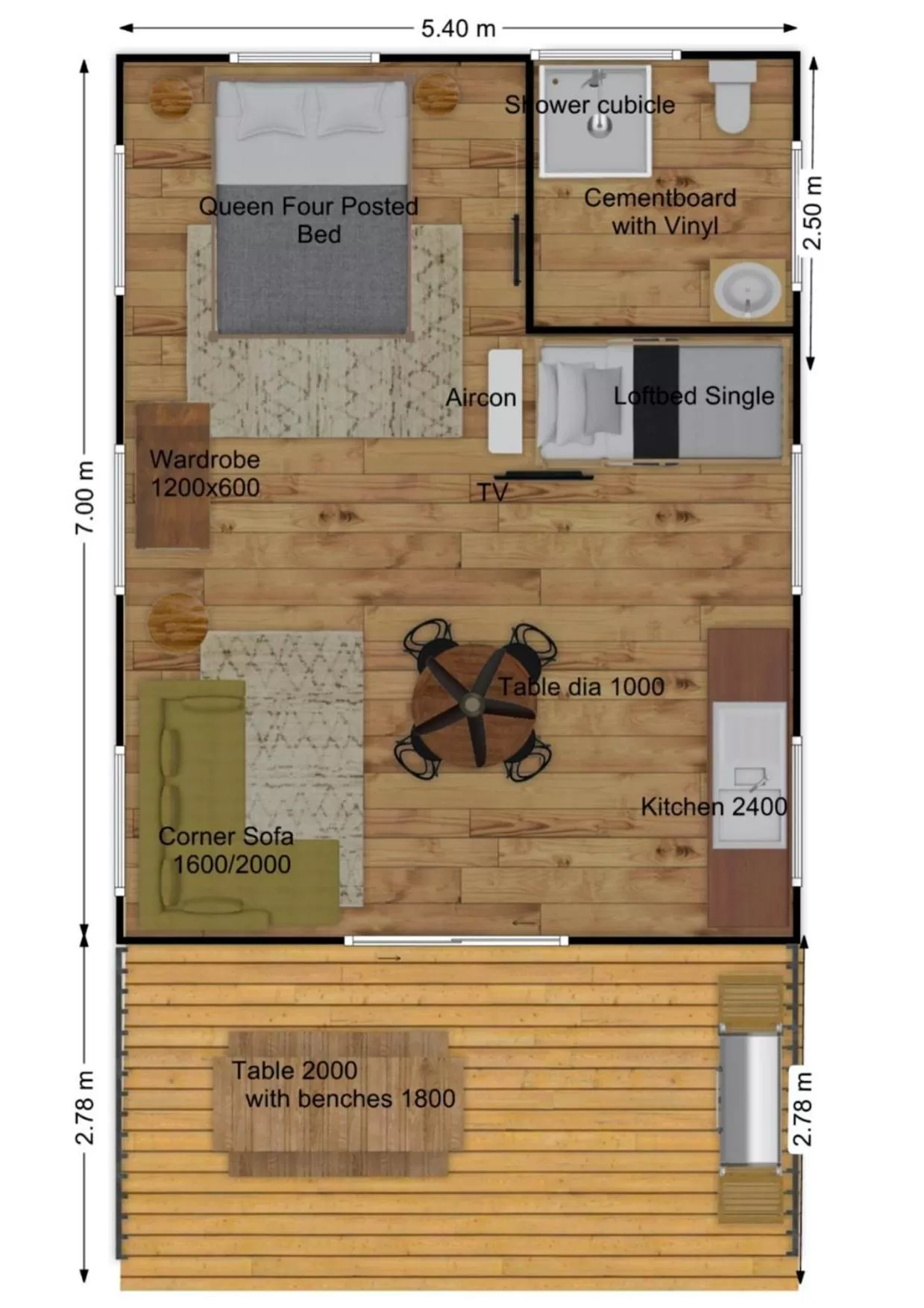 Floor plan in Ballina Beach Nature Resort