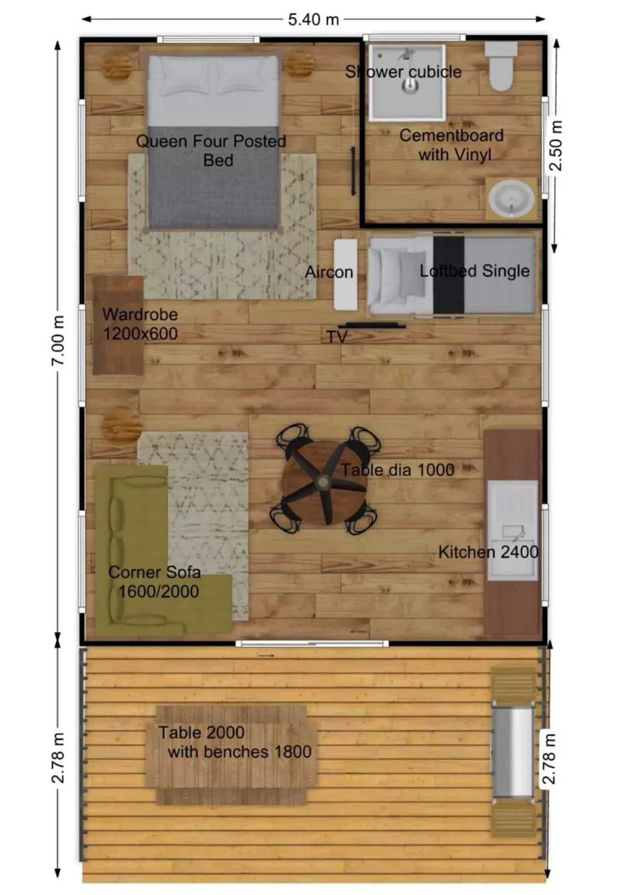 Floor Plan in Ballina Beach Nature Resort