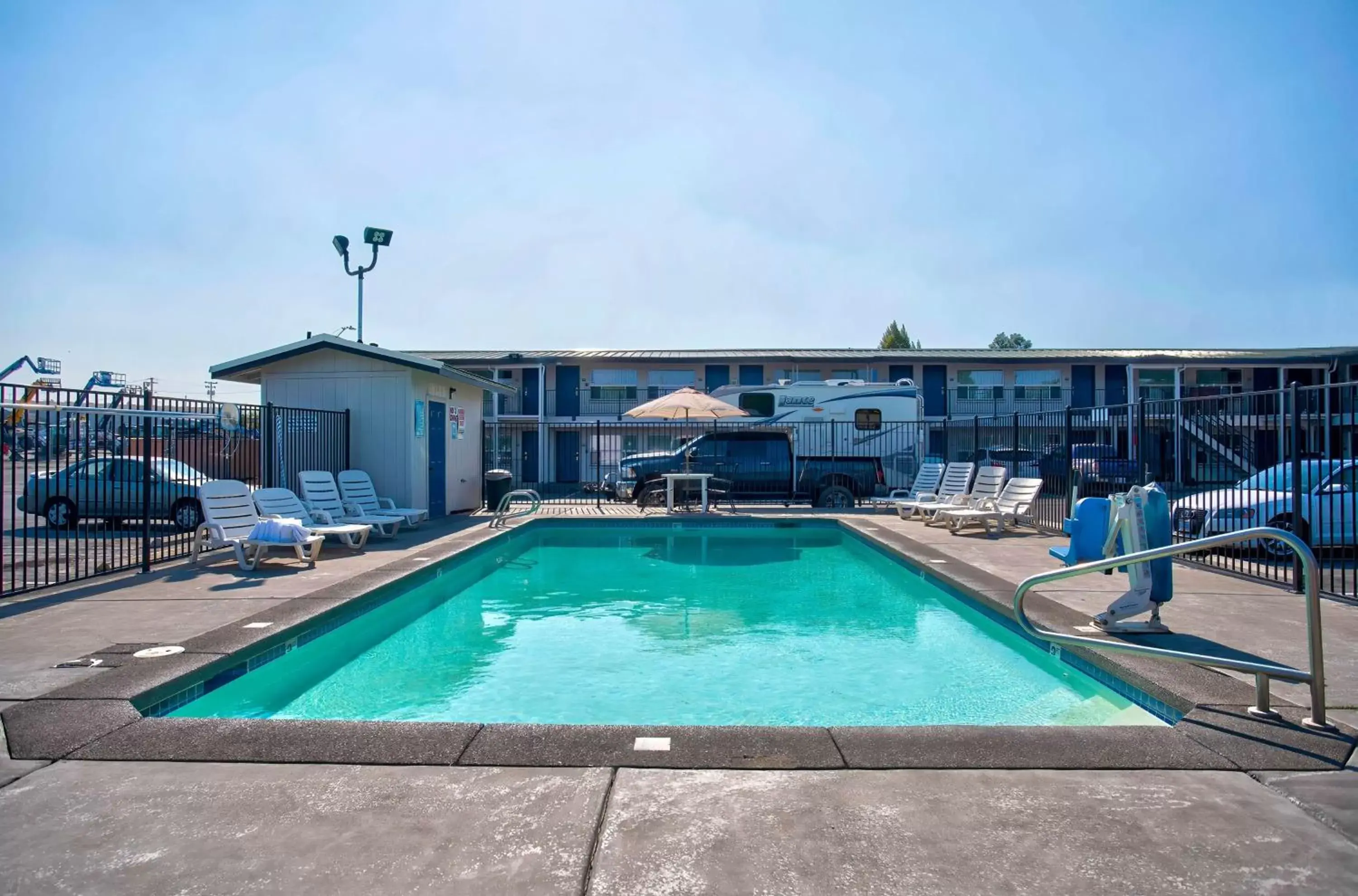 Pool view, Swimming Pool in Motel 6-Bend, OR