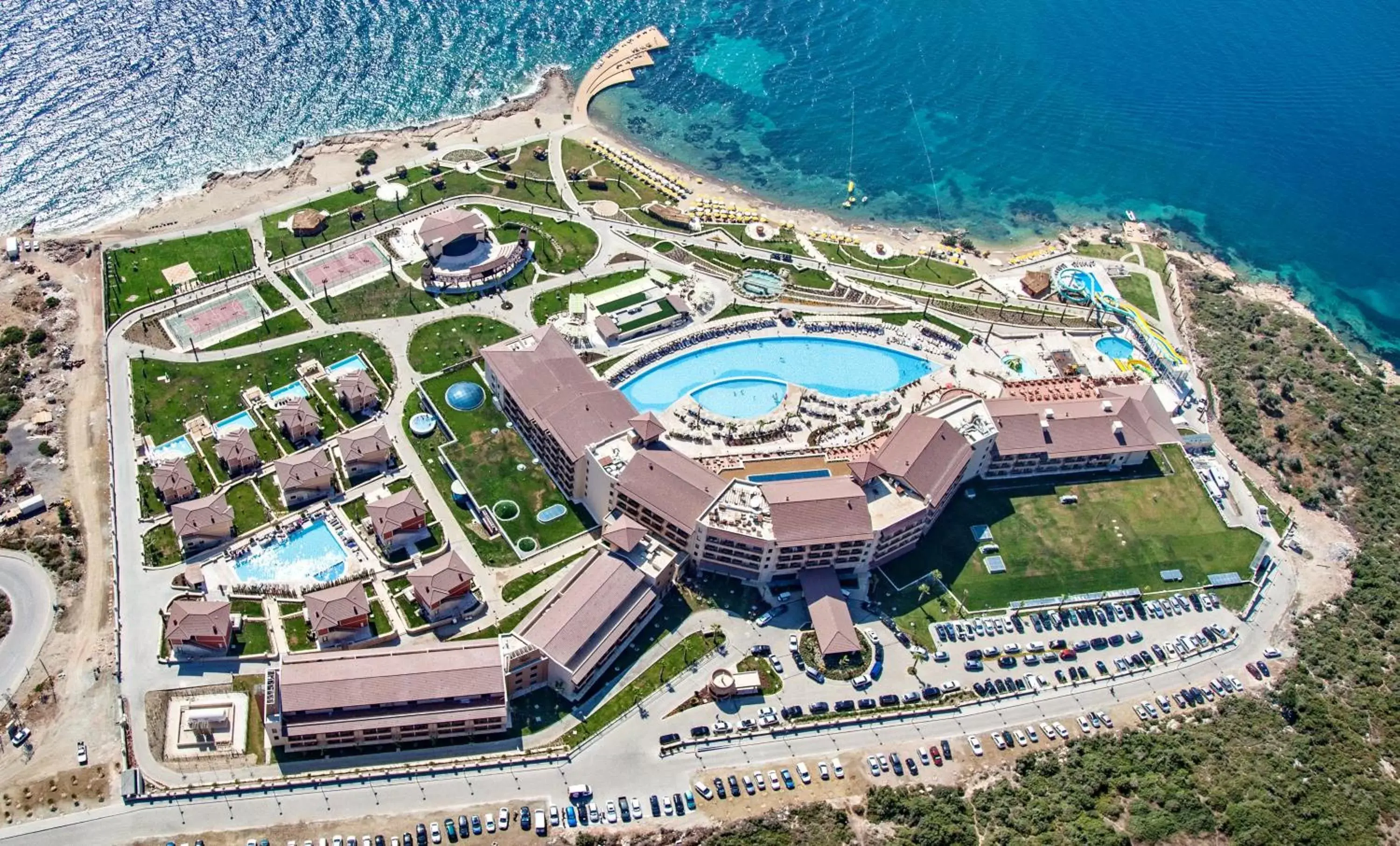 Bird's eye view in Royal Teos Thermal Resort Clinic & Spa - Halal Hotel Bird's eye view in Royal Teos Thermal Resort Clinic & Spa - Halal Hotel