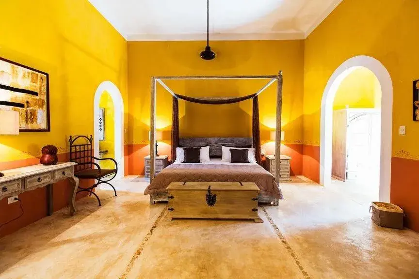 Bed in Hotel Hacienda Ticum