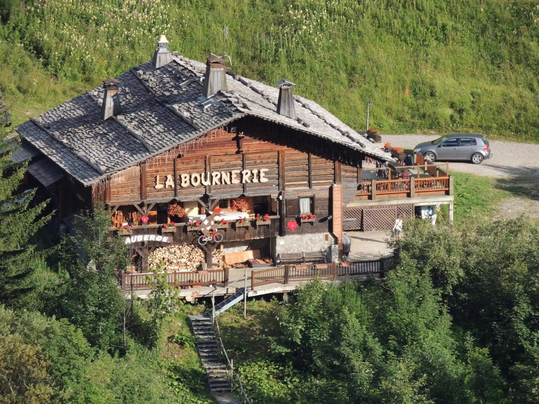 Facade/entrance, Bird's-eye View in La Bournerie