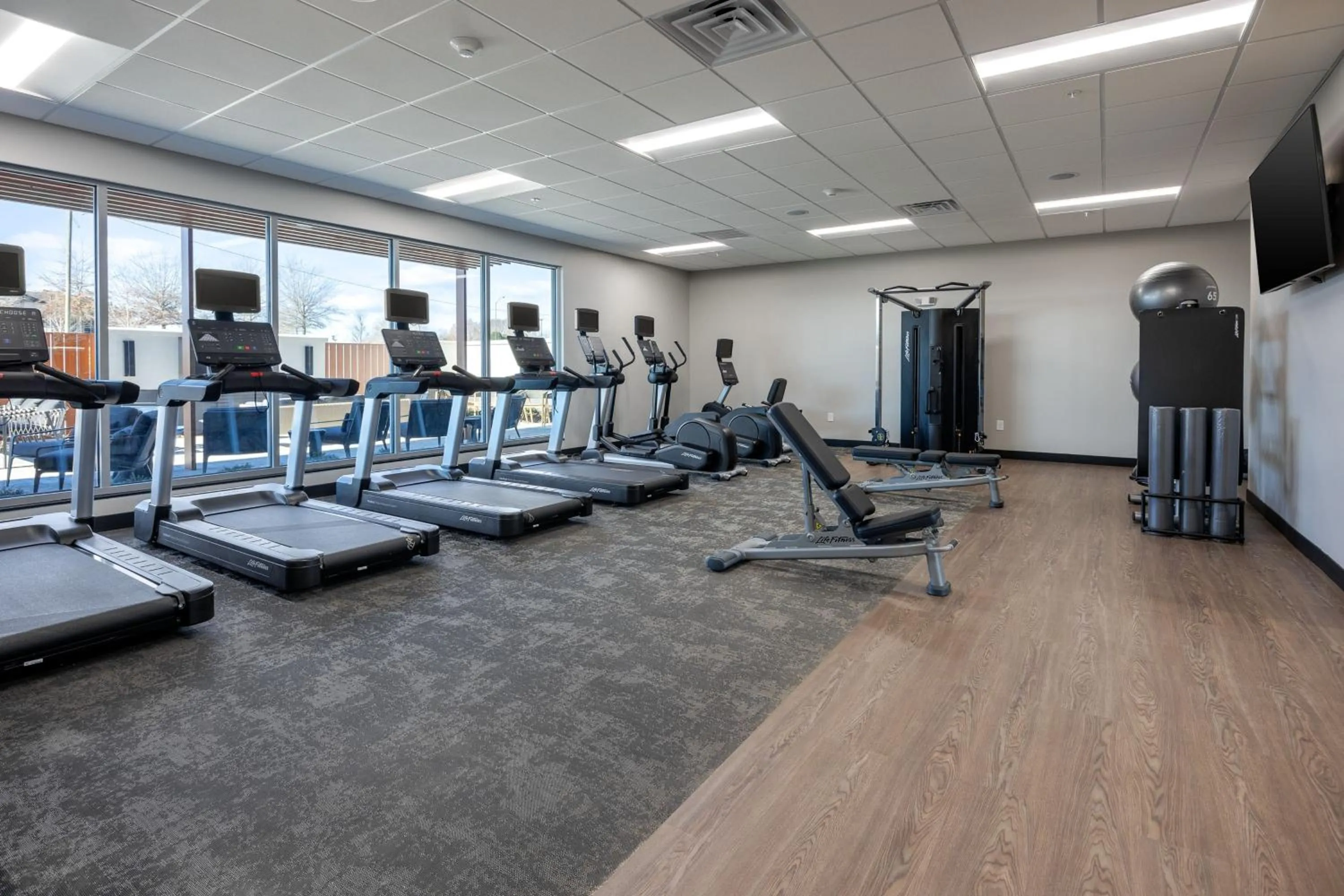 Fitness centre/facilities in TownePlace Suites by Marriott Canton Riverstone Parkway