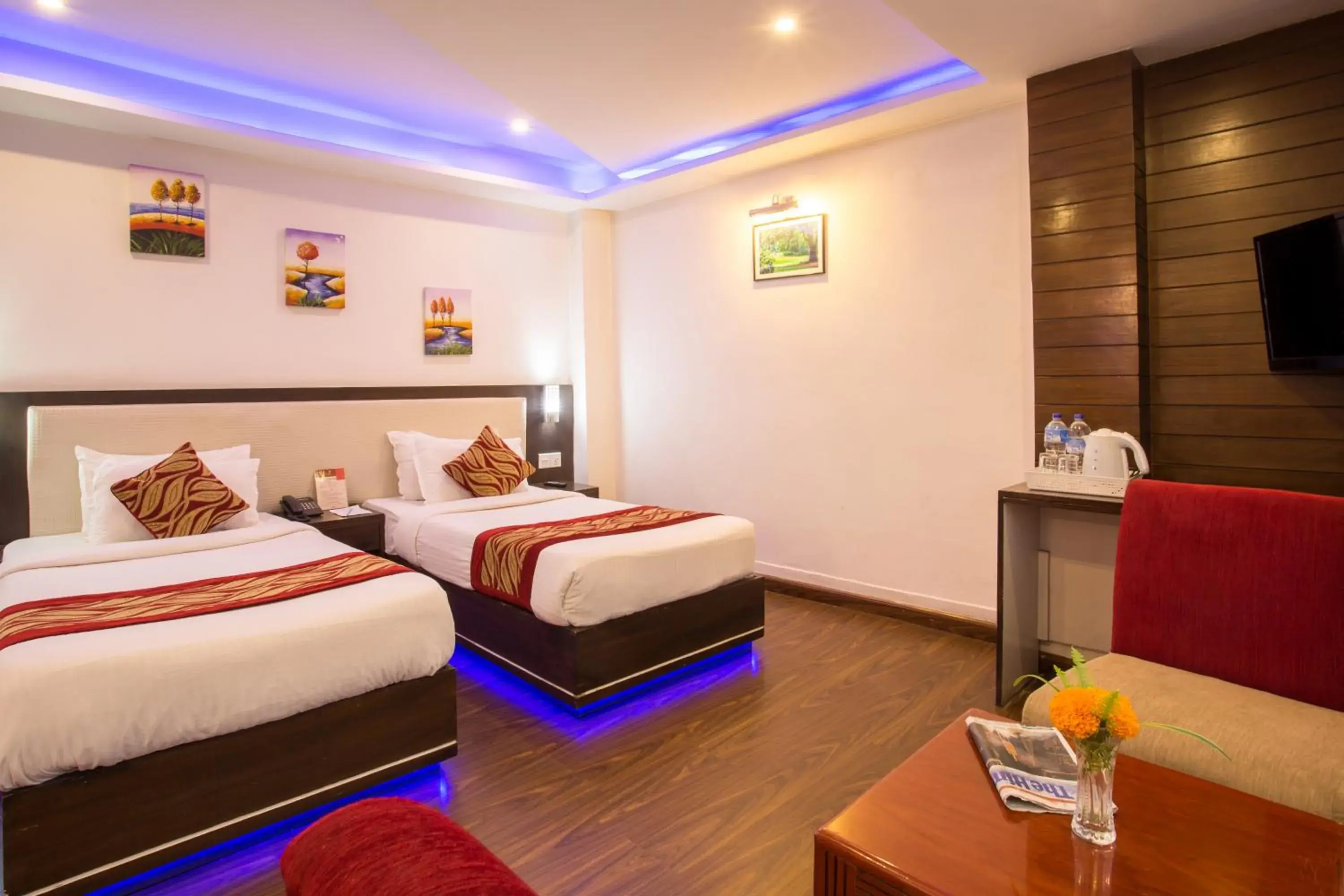 Photo of the whole room, Bed in Avataar Kathmandu Hotel