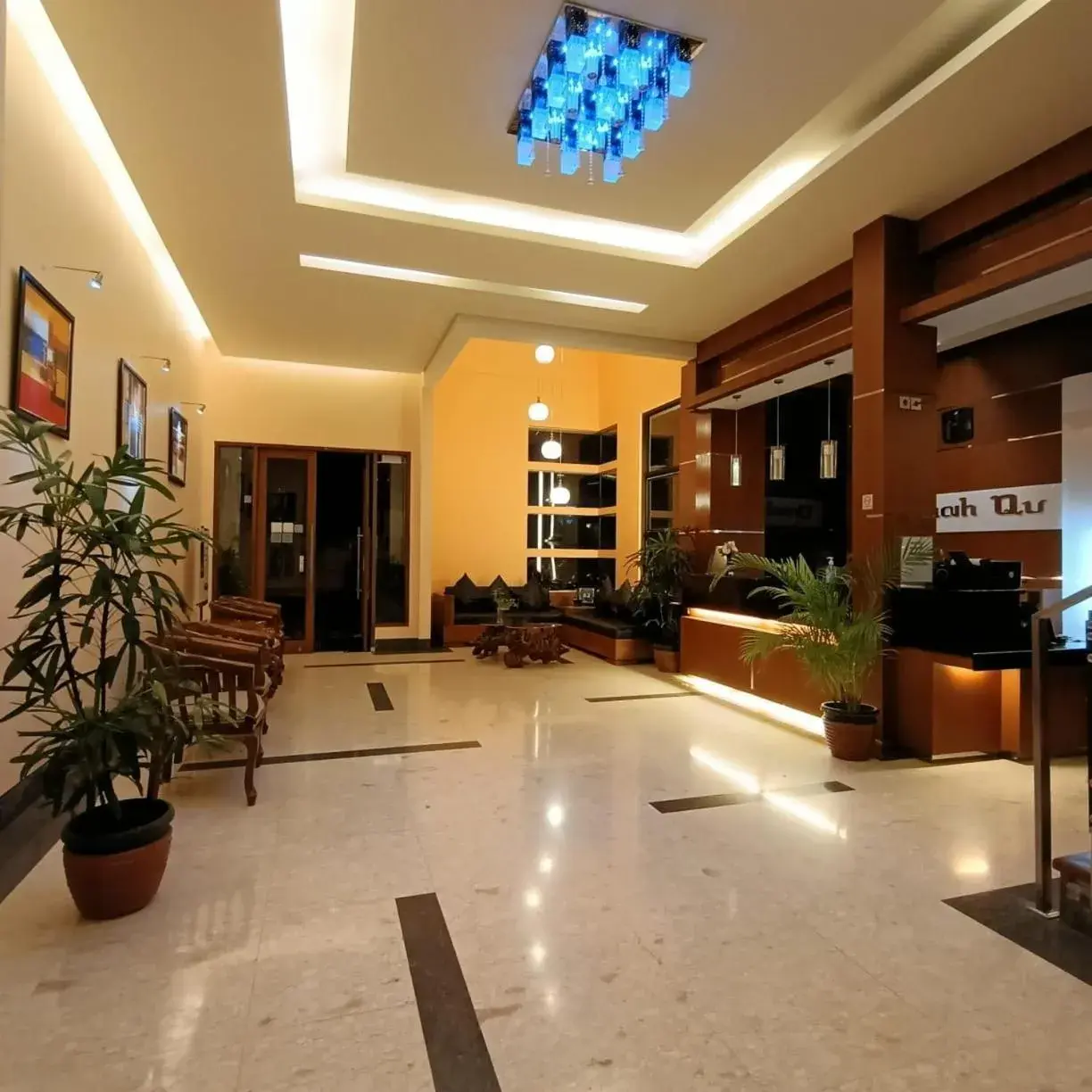 Lounge or bar, Lobby/Reception in Omah Qu Guesthouse Malioboro