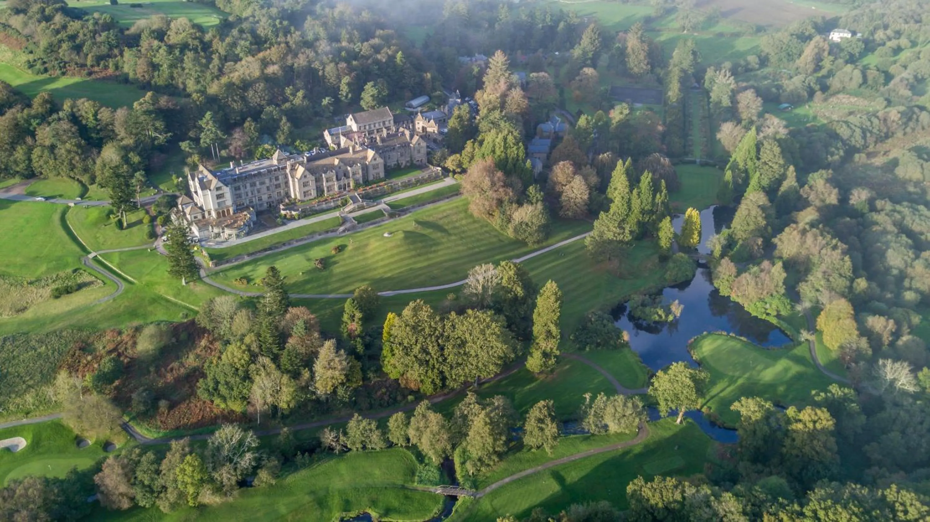 Bird's eye view in Bovey Castle