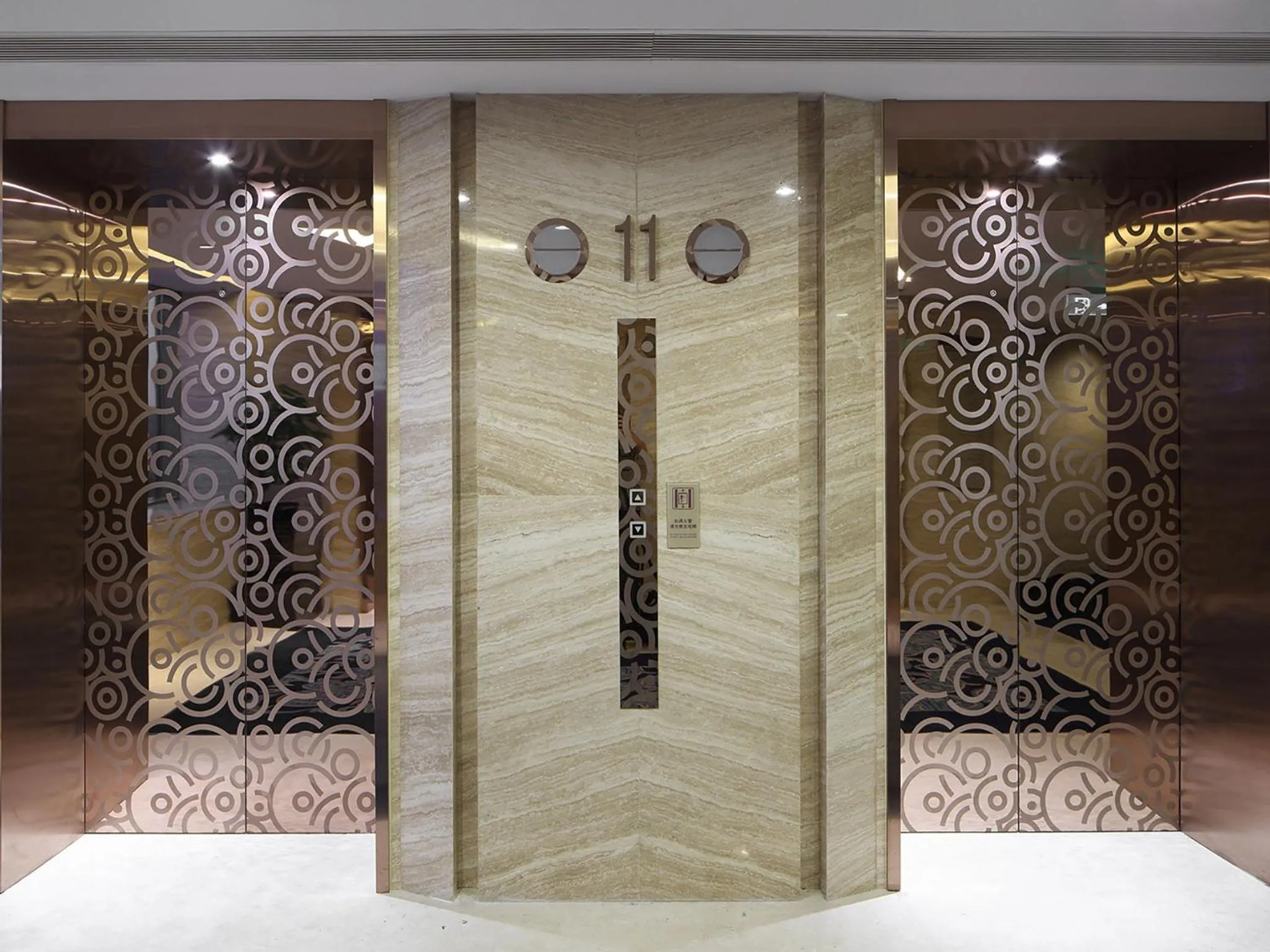 Decorative detail in Crowne Plaza Shanghai Noah Square by IHG