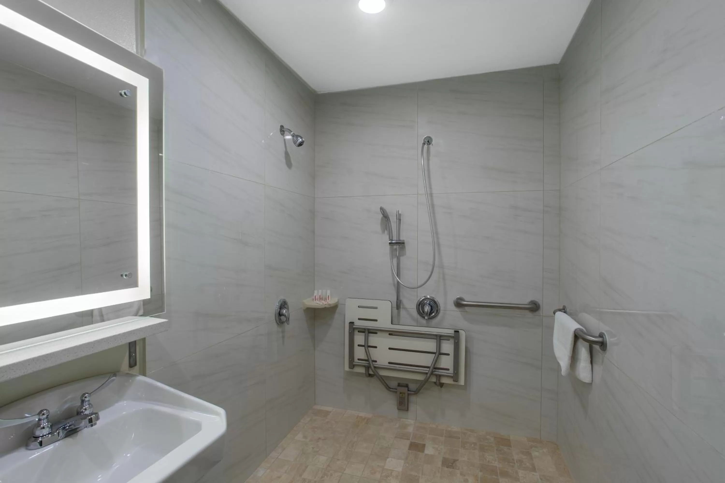 Bathroom in Ramada by Wyndham Culver City