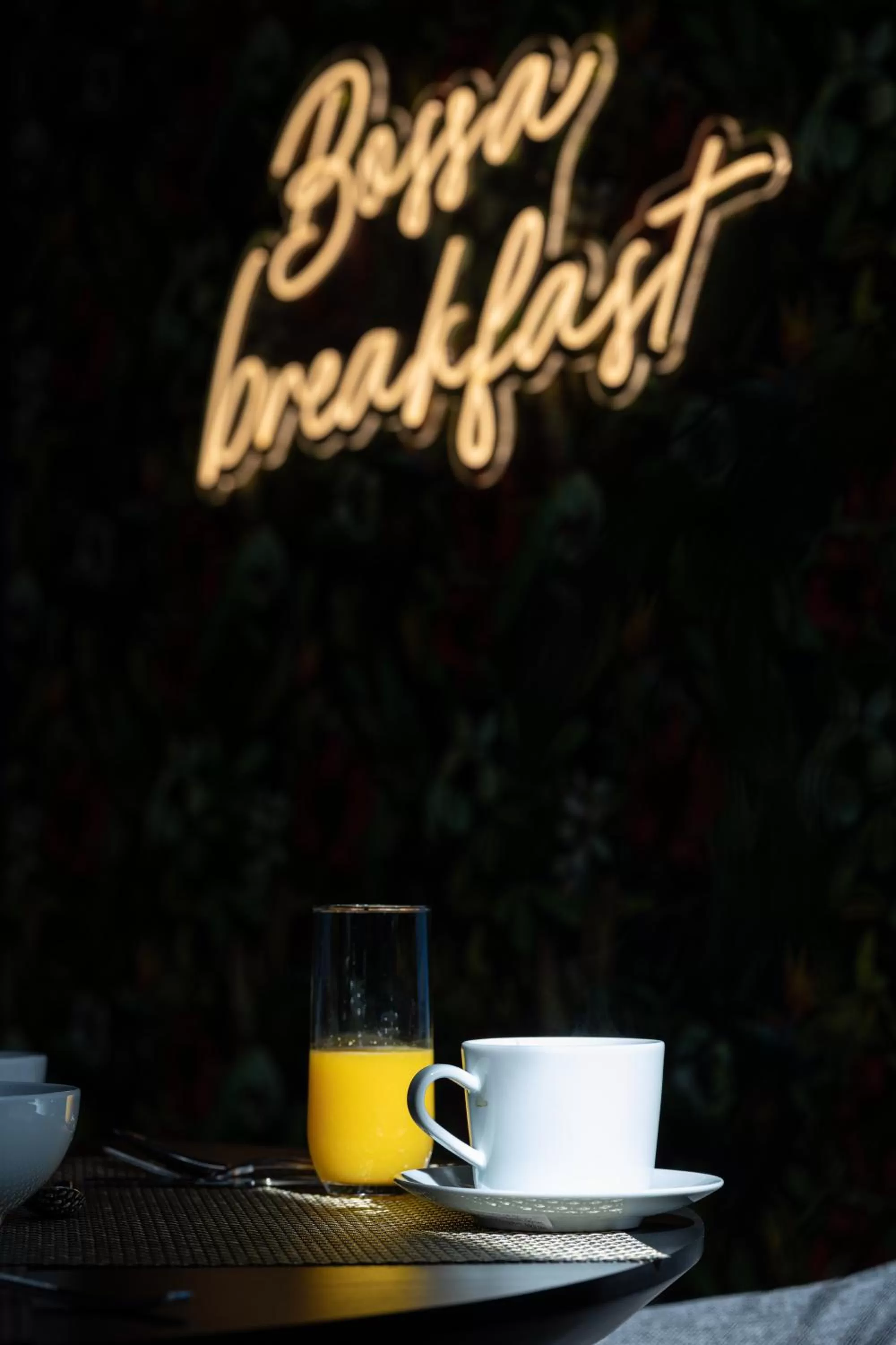 Text overlay in Bossa & Bed Hostel