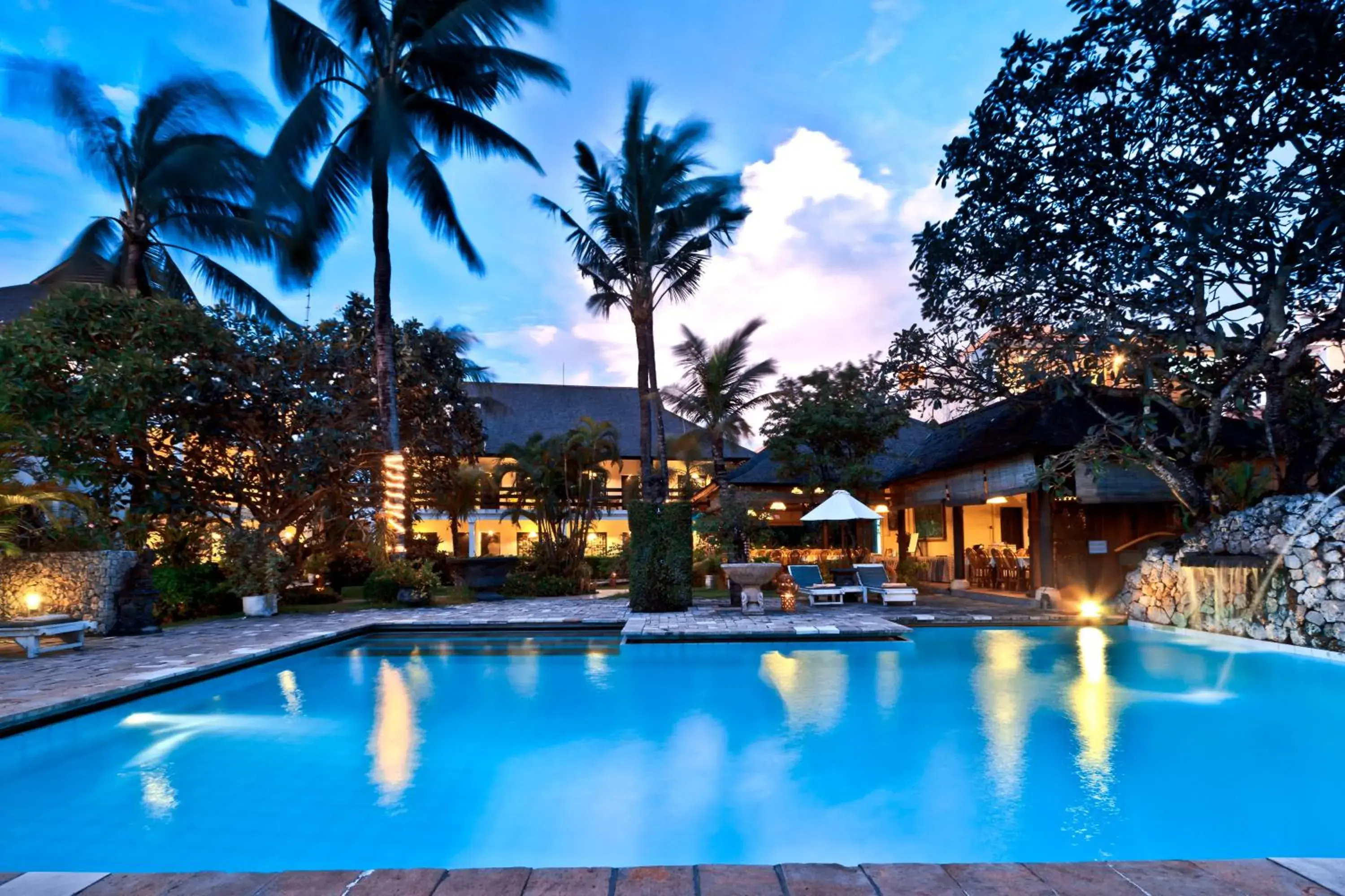 Swimming Pool in Hotel Palm Garden Bali