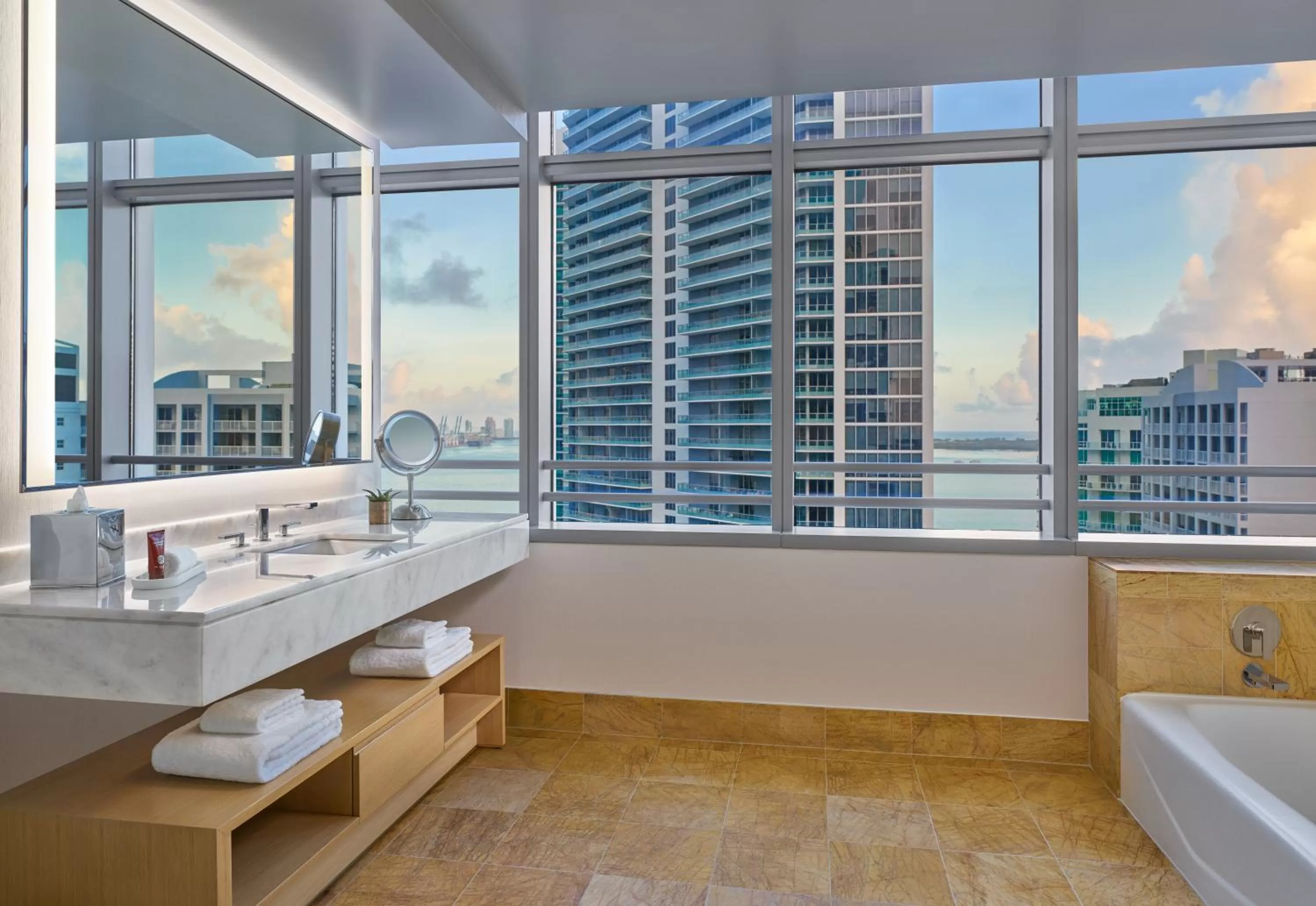 Bathroom in Hotel AKA Brickell