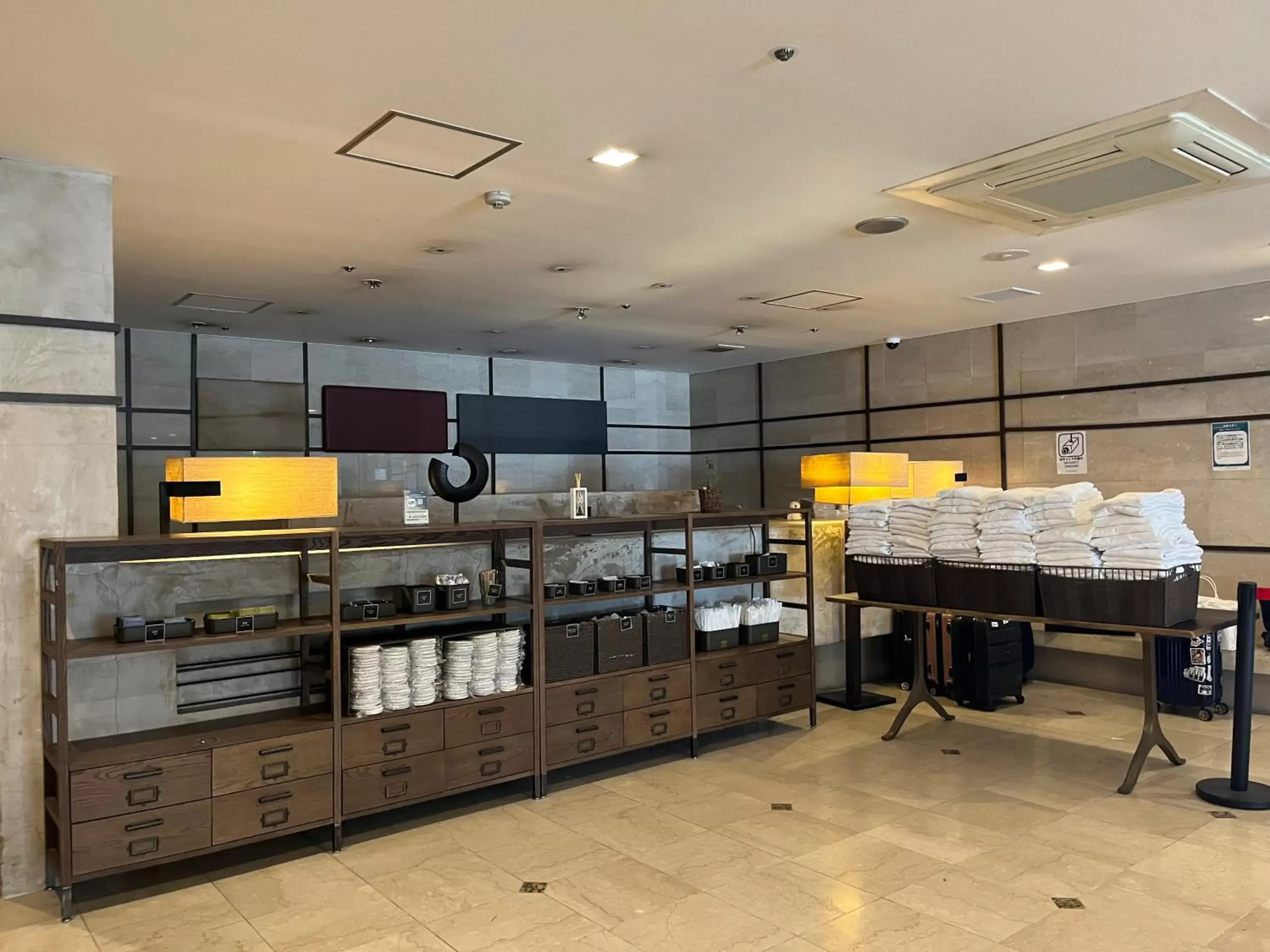 Lobby or reception, Kitchen/Kitchenette in Plaza Hotel Tenjin