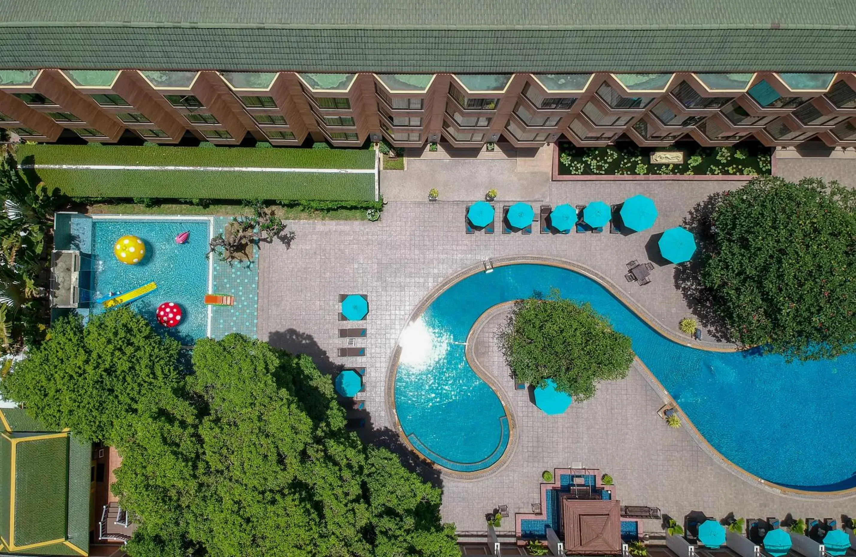 Bird's eye view, Pool View in The Bayview Hotel Pattaya