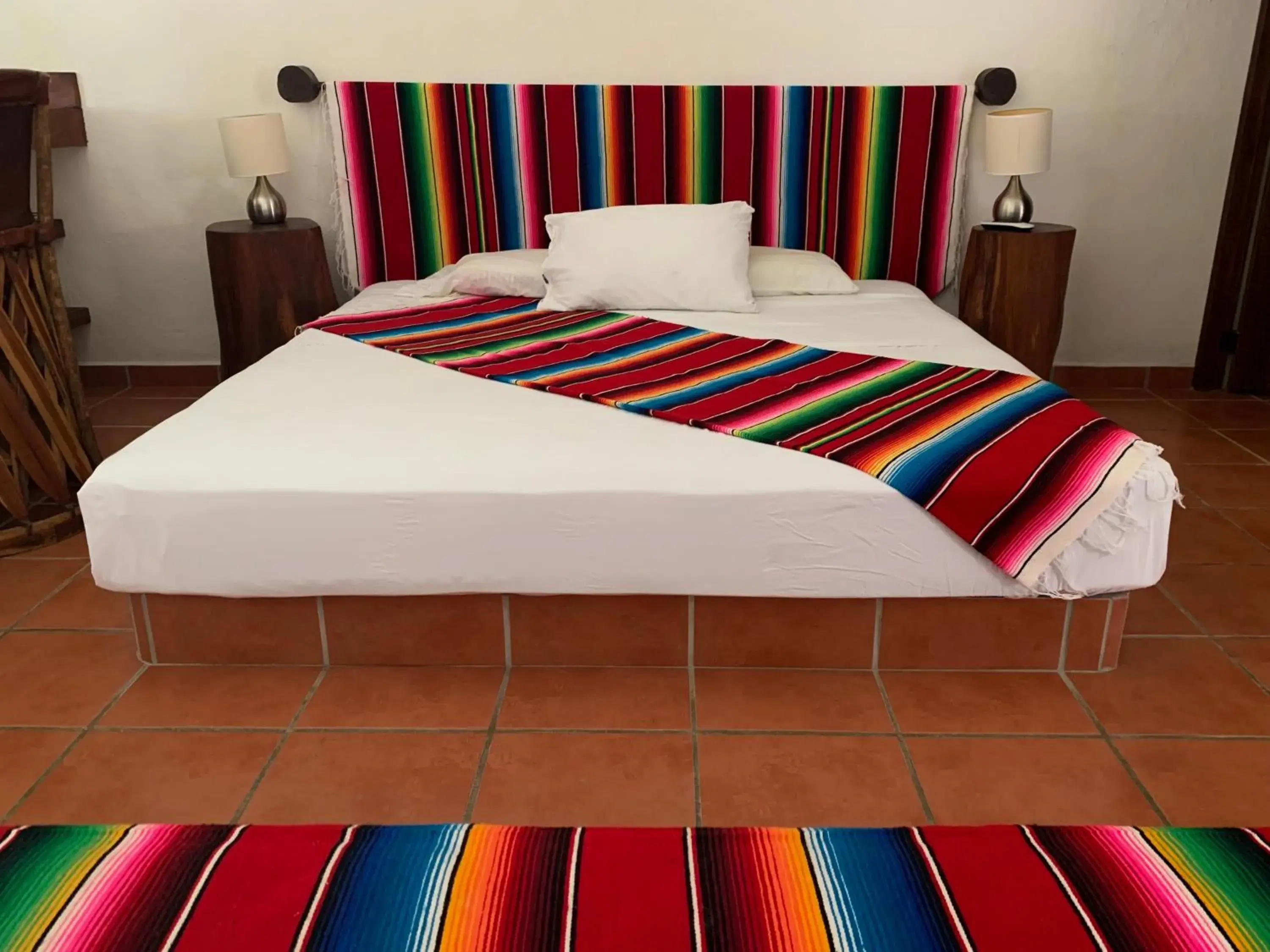 Bed in Lo Nuestro Petit Hotel Tulum