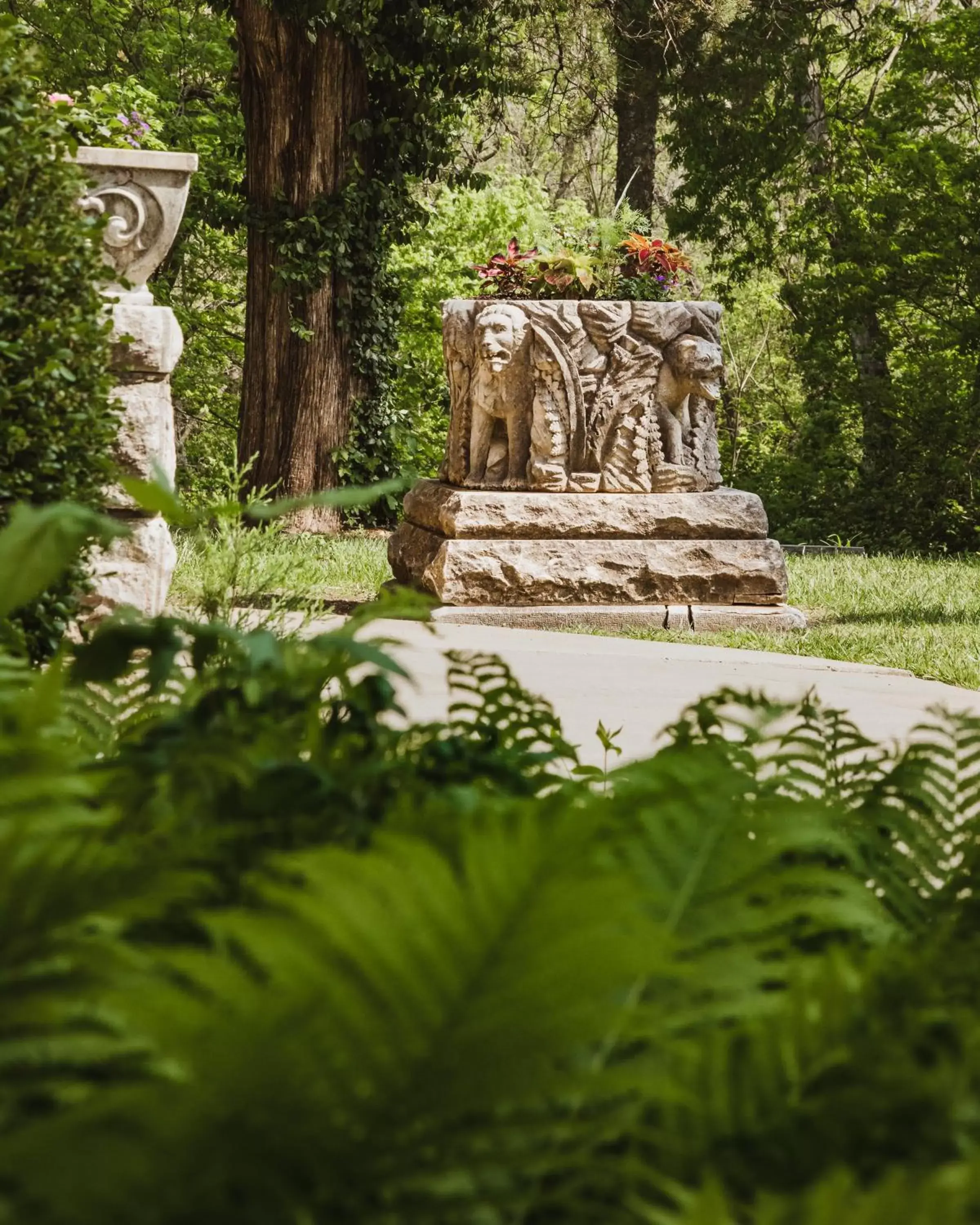 Garden view in The Mansion at Elfindale