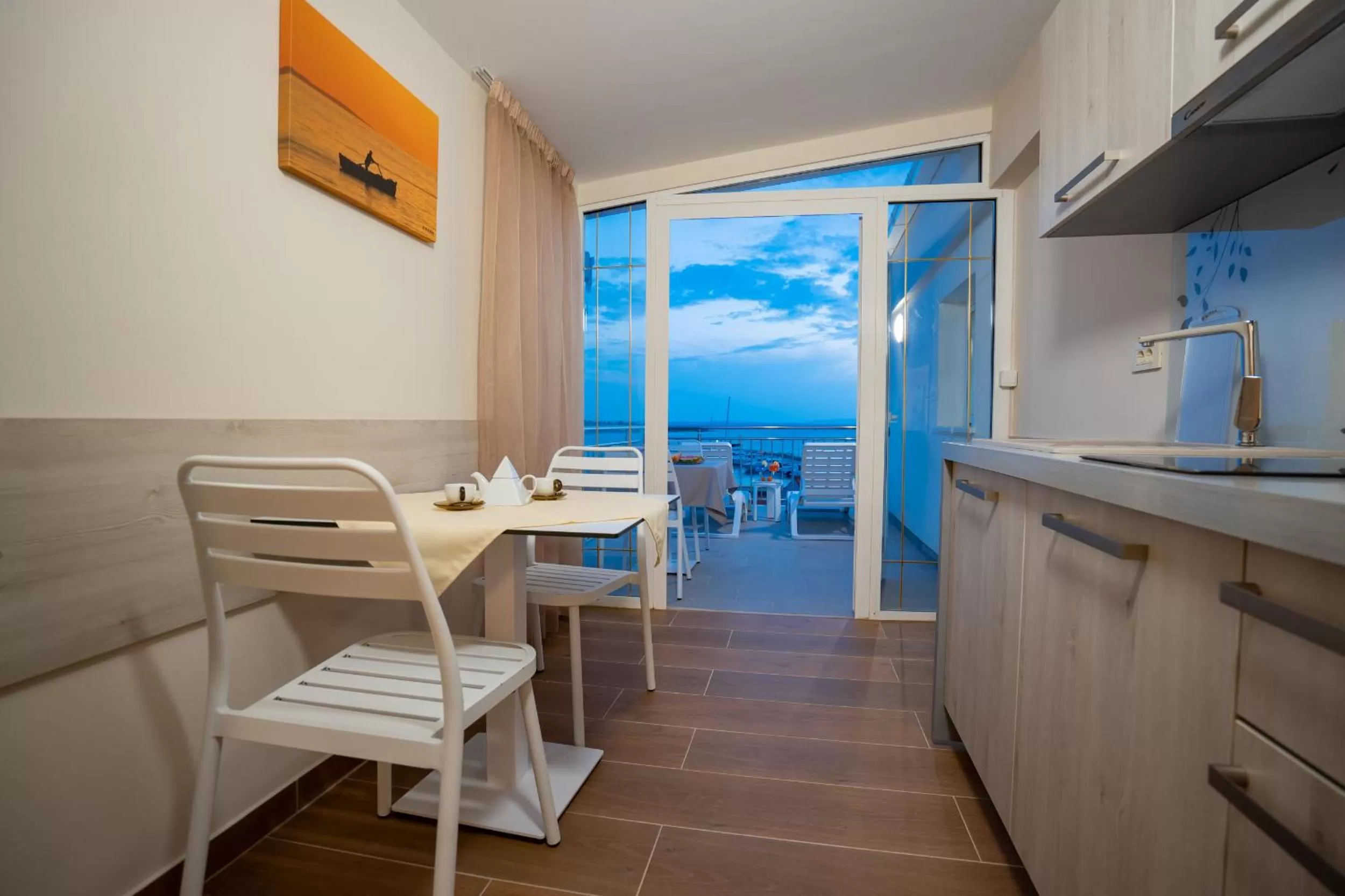 Sea view in Bed&Breakfast Novalis