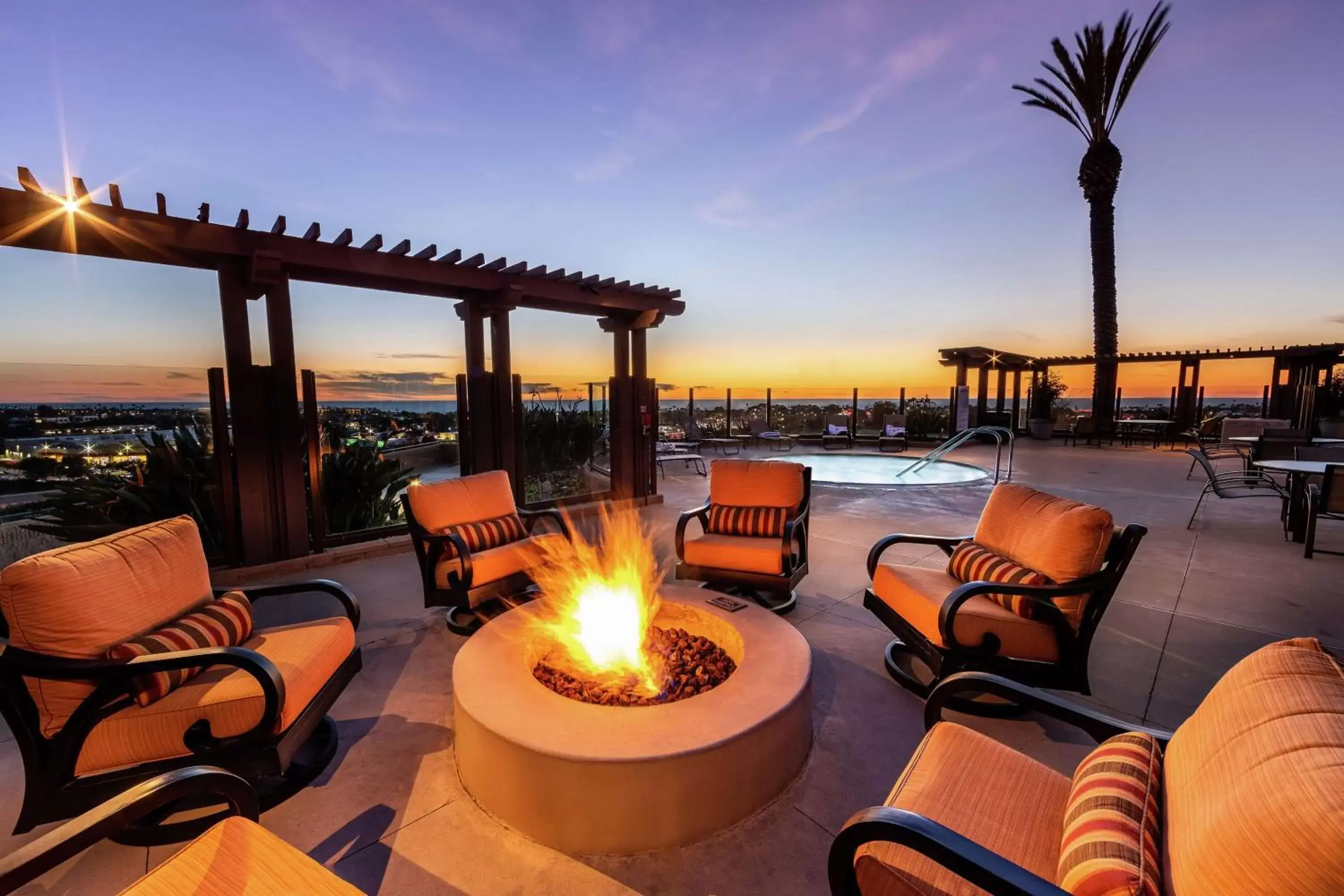 Pool view, Sunrise/Sunset in The Cassara Carlsbad, Tapestry Collection By Hilton