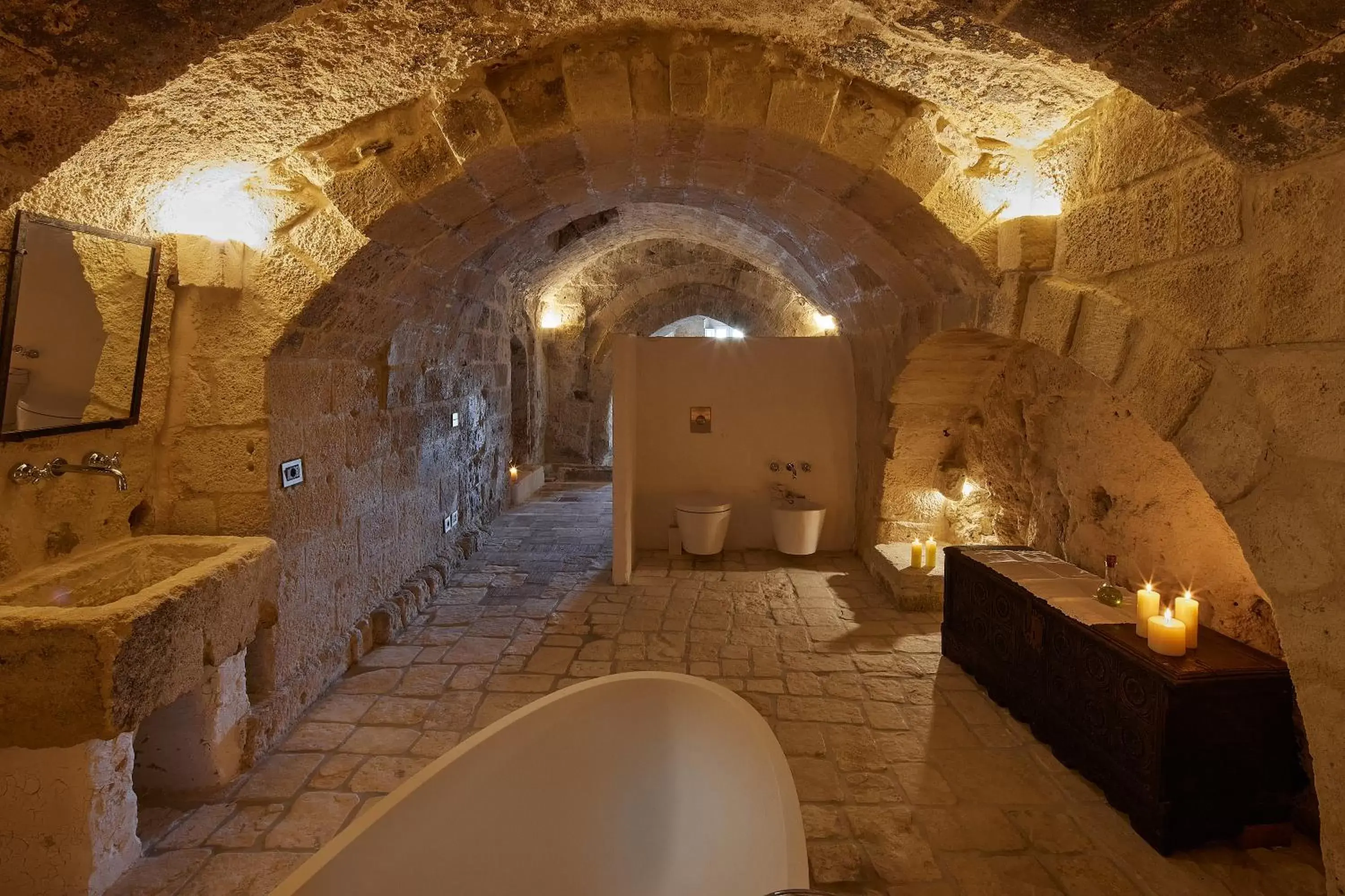 Bathroom in Sextantio Le Grotte Della Civita