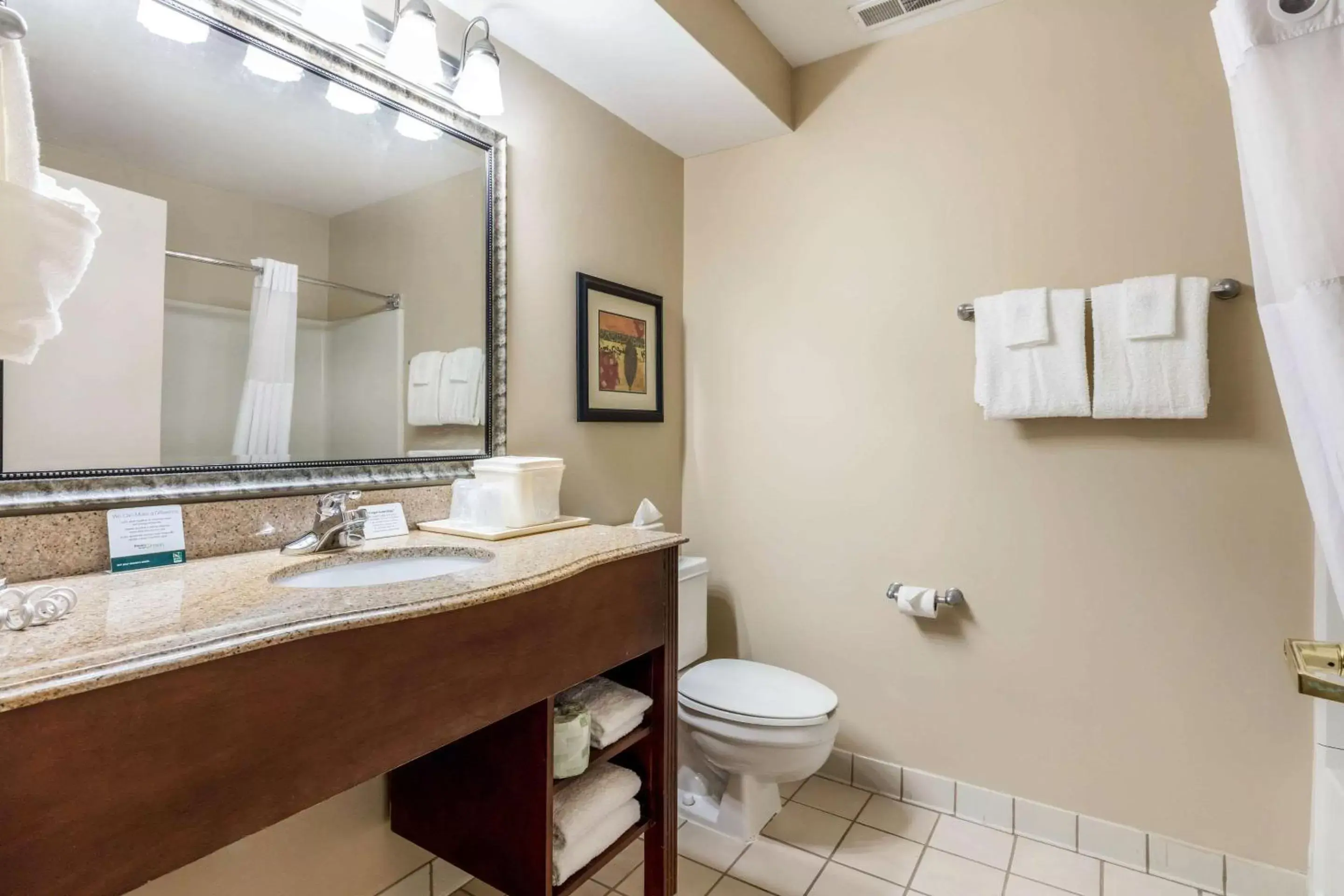 Bathroom in Quality Suites Paducah