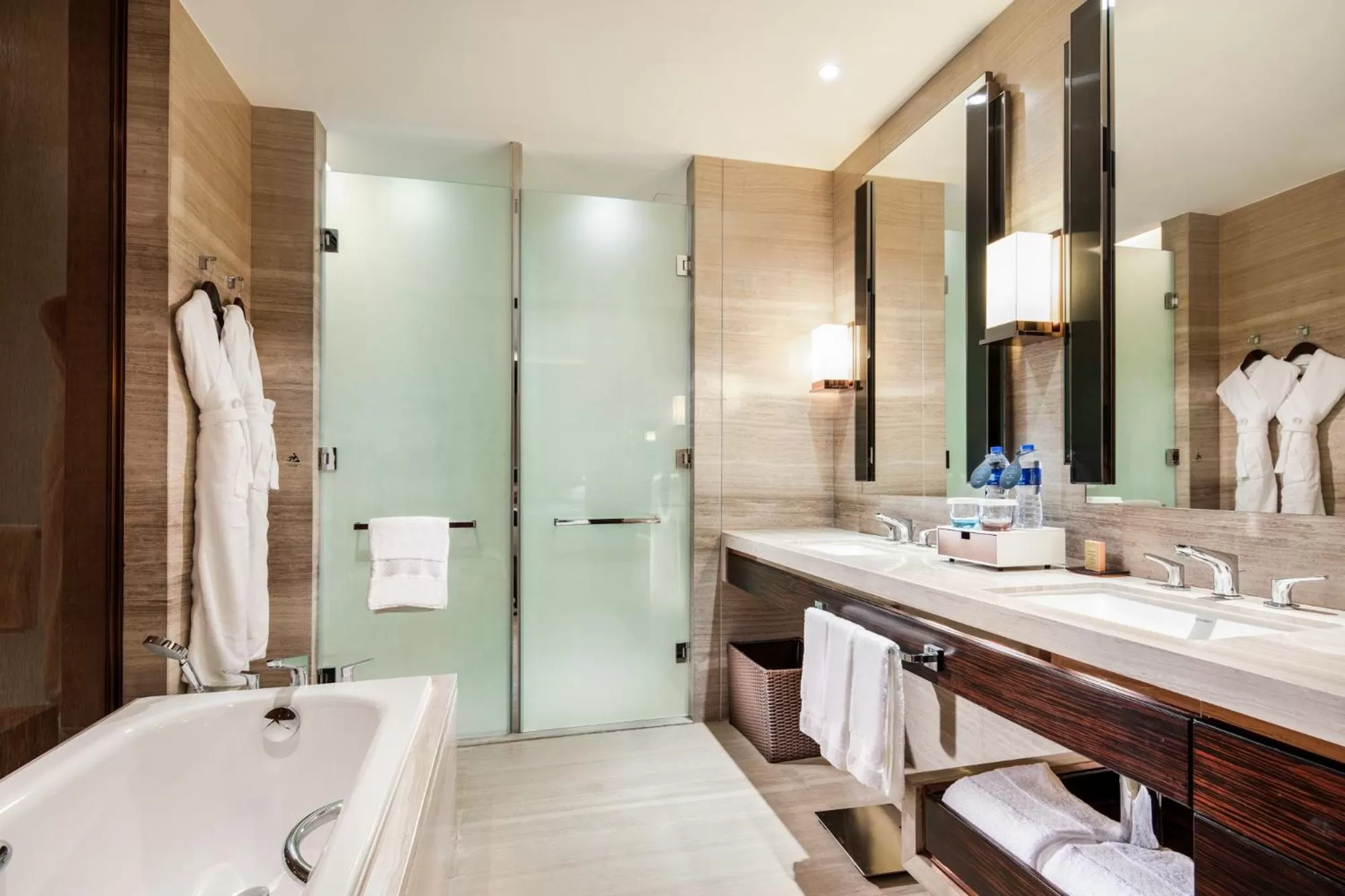 Bathroom in Hilton Shenzhen Futian, Metro Station at Hotel Front Door, Close to Futian Convention & Exhibition Center