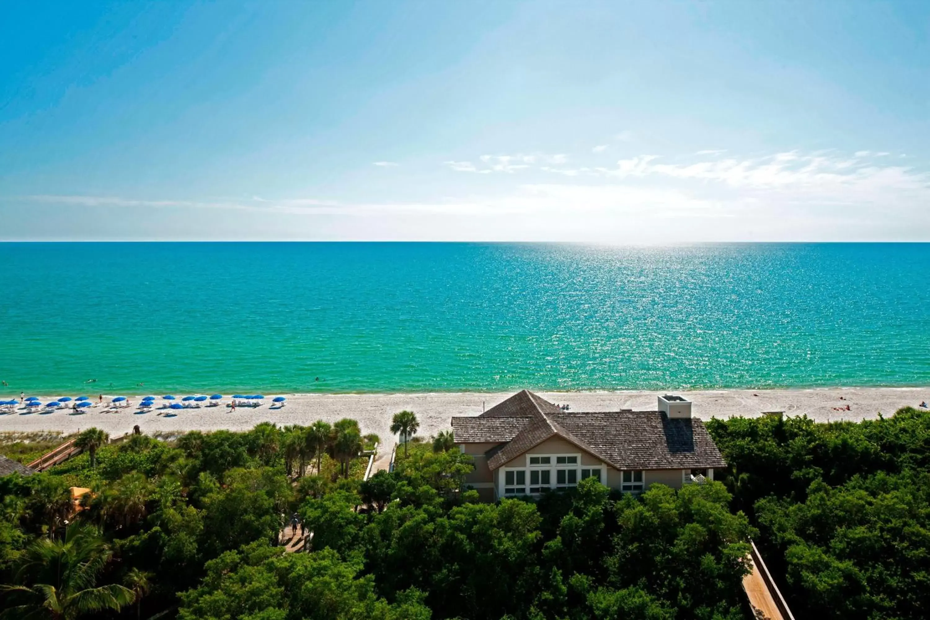 Beach, Bird's-eye View in The Ritz-Carlton, Naples