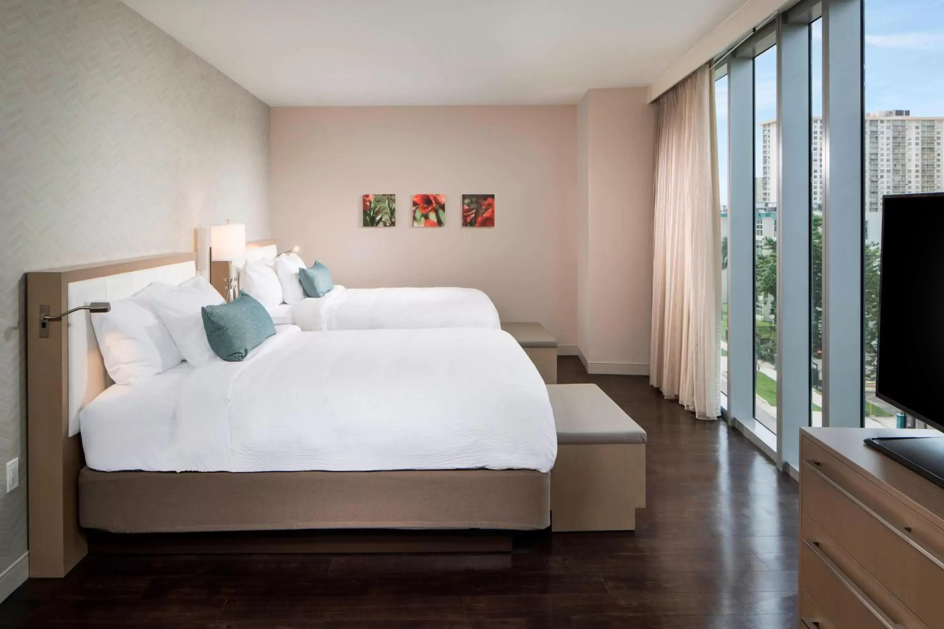 Studio with Two Queen Beds and Roll-in Shower - Mobility Accessible in Residence Inn Miami Sunny Isles Beach Studio with Two Queen Beds and Roll-in Shower - Mobility Accessible in Residence Inn Miami Sunny Isles Beach