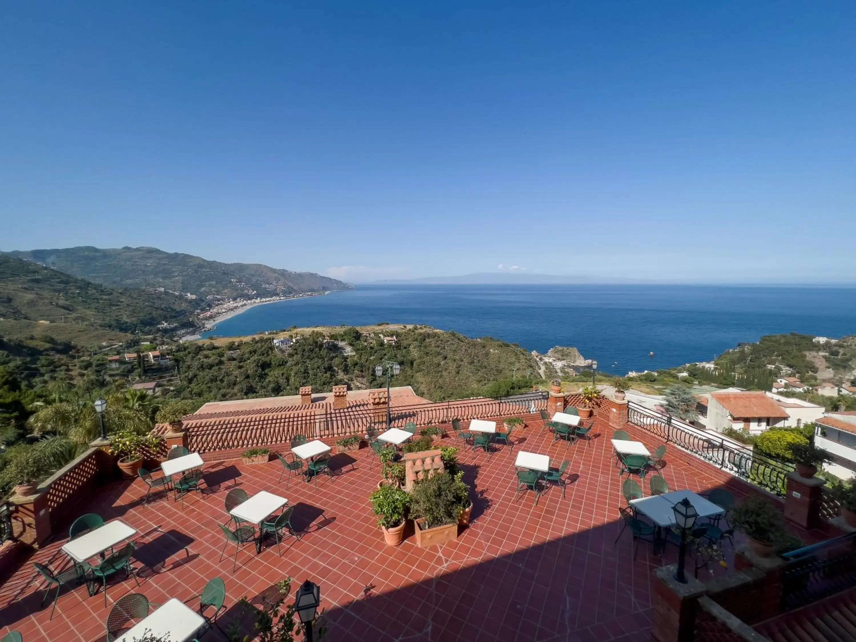 Balcony/Terrace, Bird's-eye View in Hotel Sirius