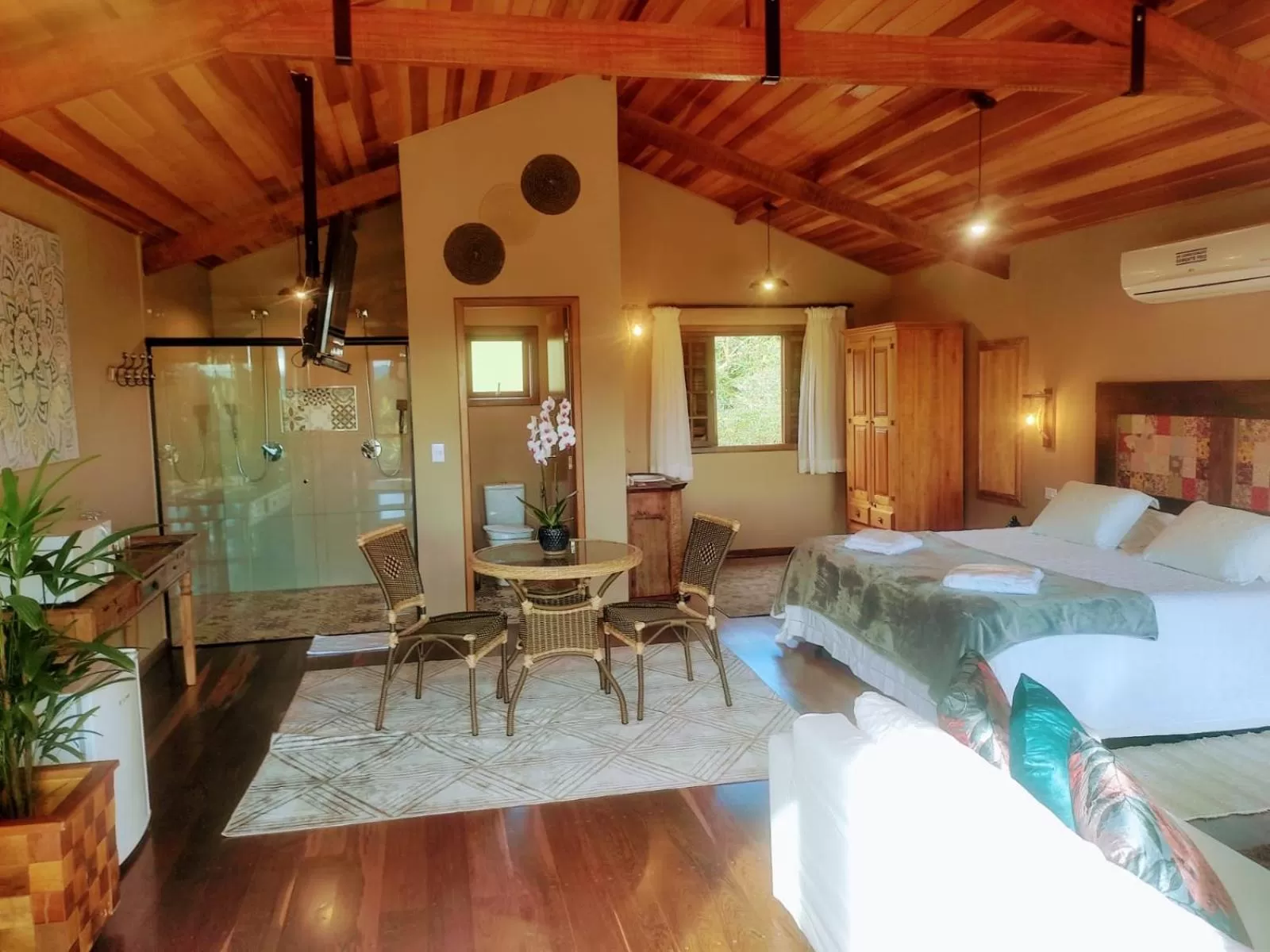 Bed in Pousada Serra do Luar