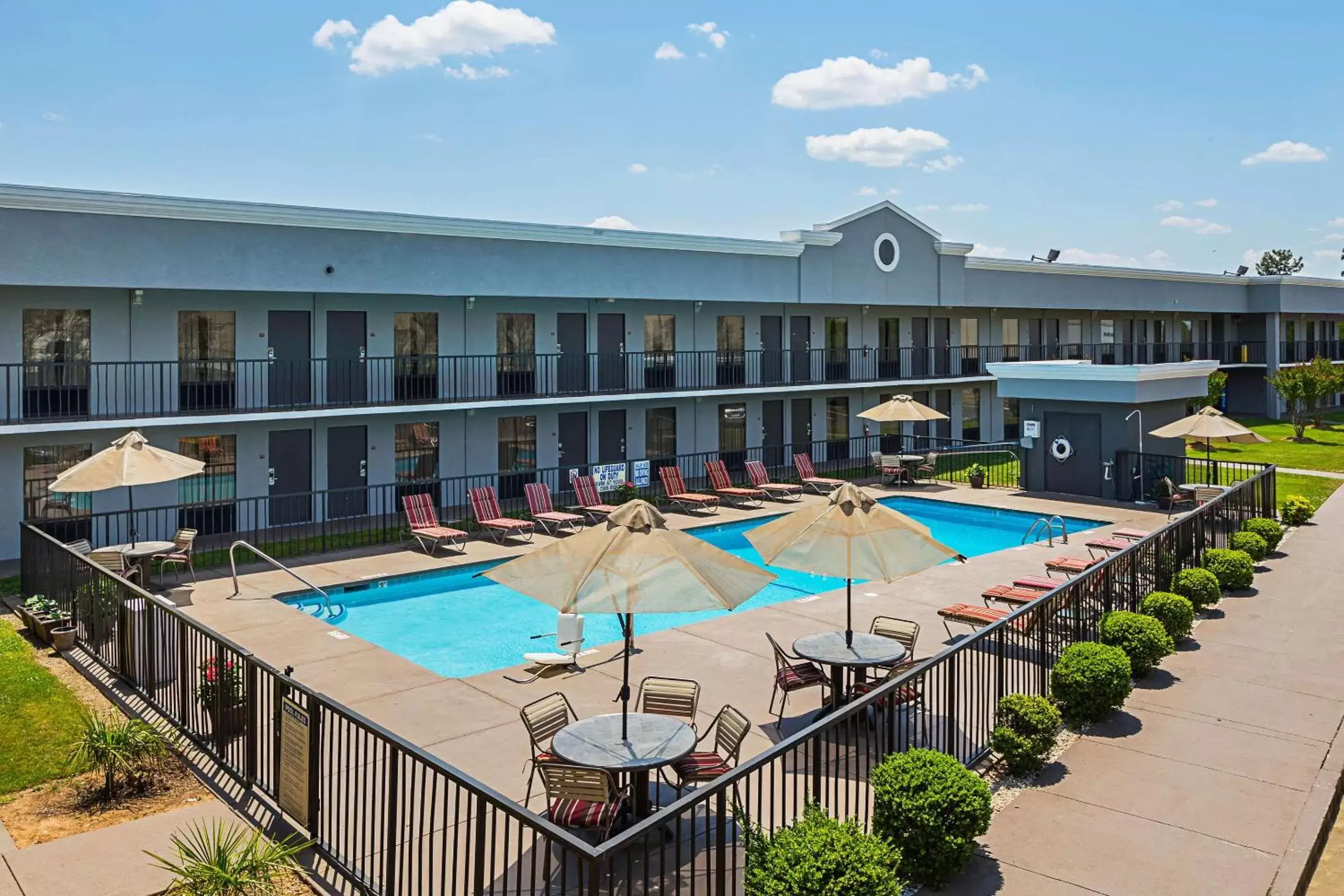 On site, Pool View in Quality Inn & Suites Greenville - Haywood Mall