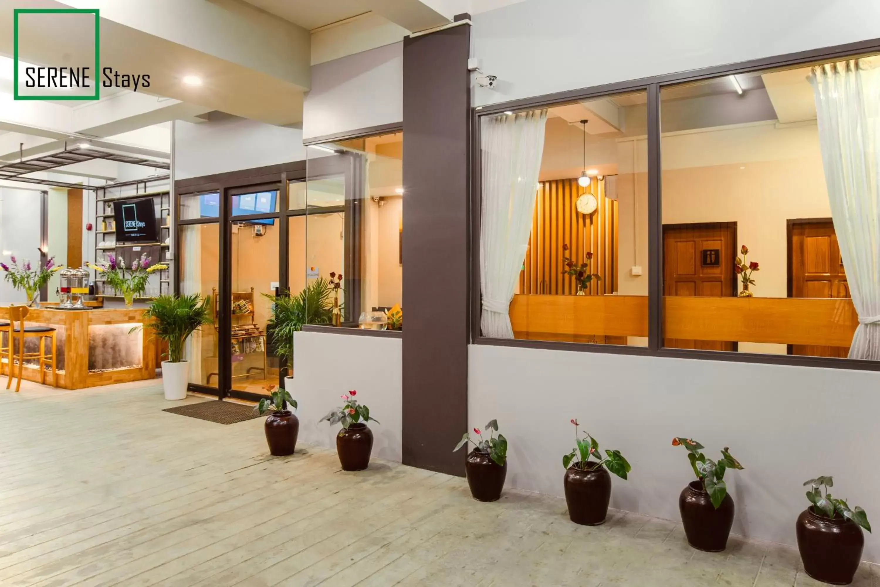 Lobby or reception in SERENE Stays Hotel