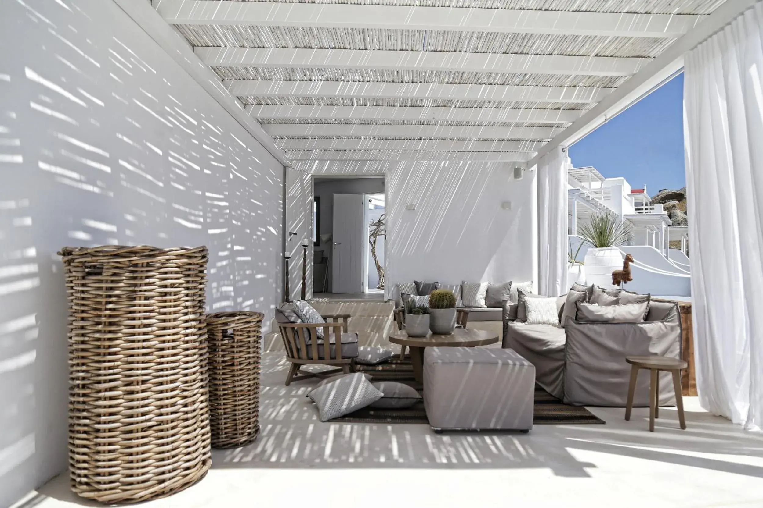 Balcony/Terrace, Seating Area in Livin Mykonos Hotel