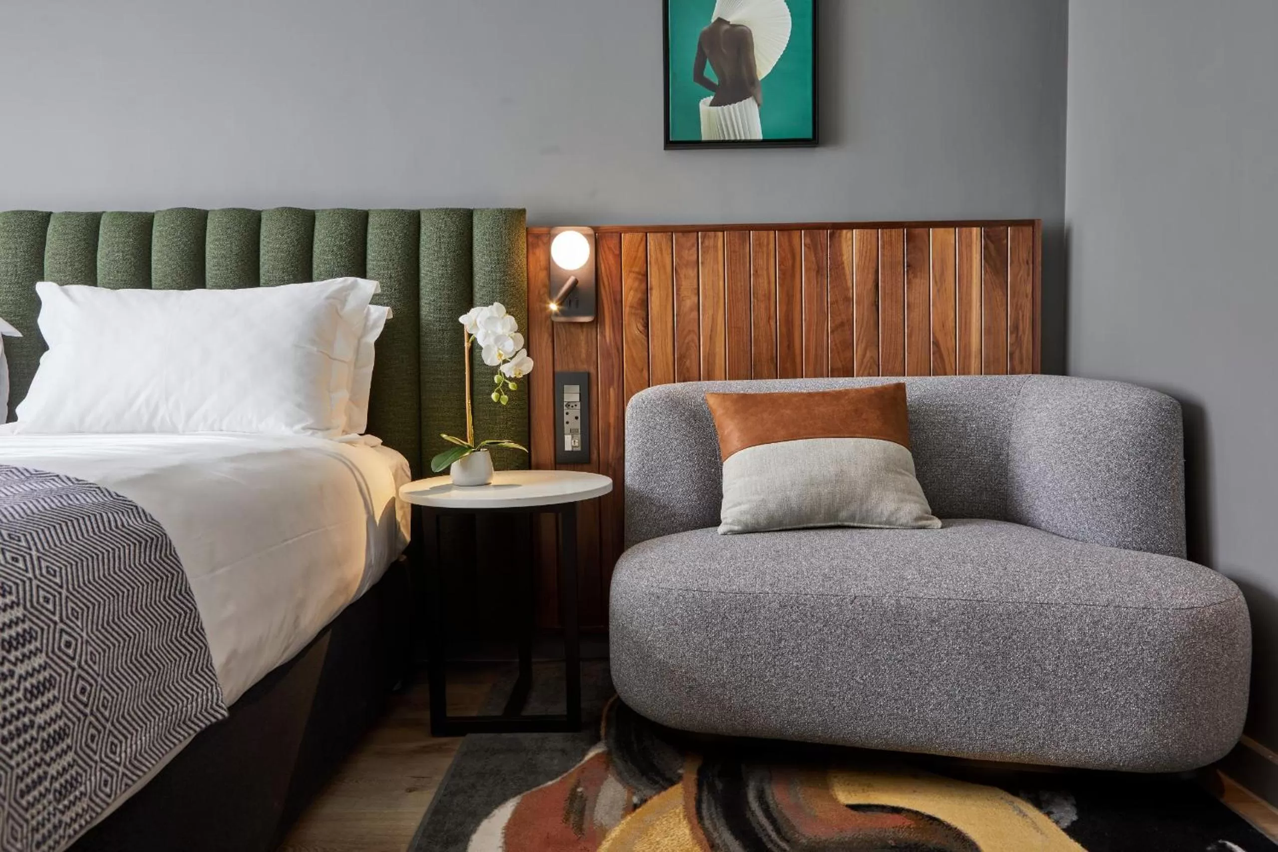 Seating area, Bed in The Rockefeller Hotel by NEWMARK