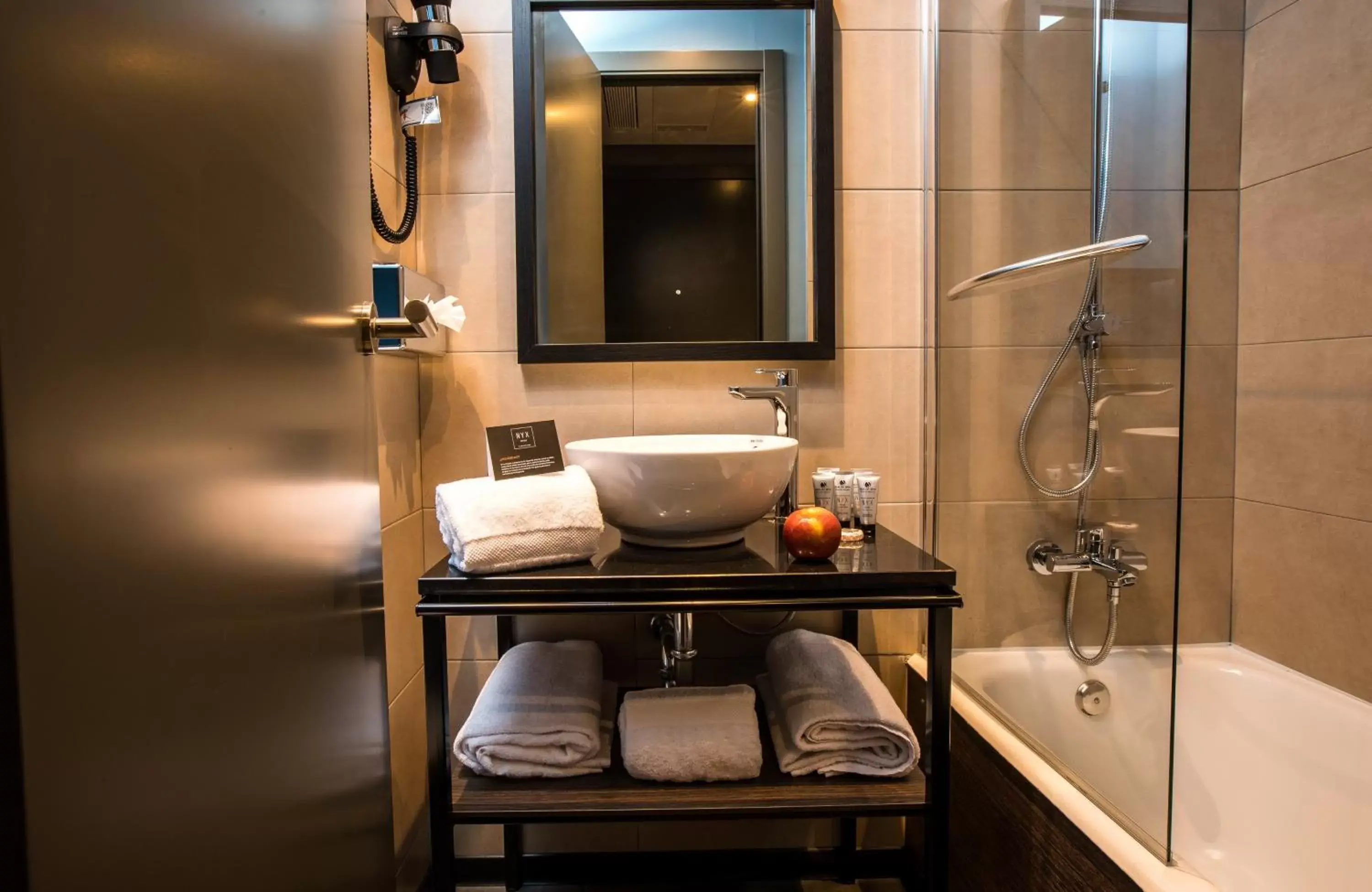 Bathroom in NYX Hotel Madrid by Leonardo Hotels
