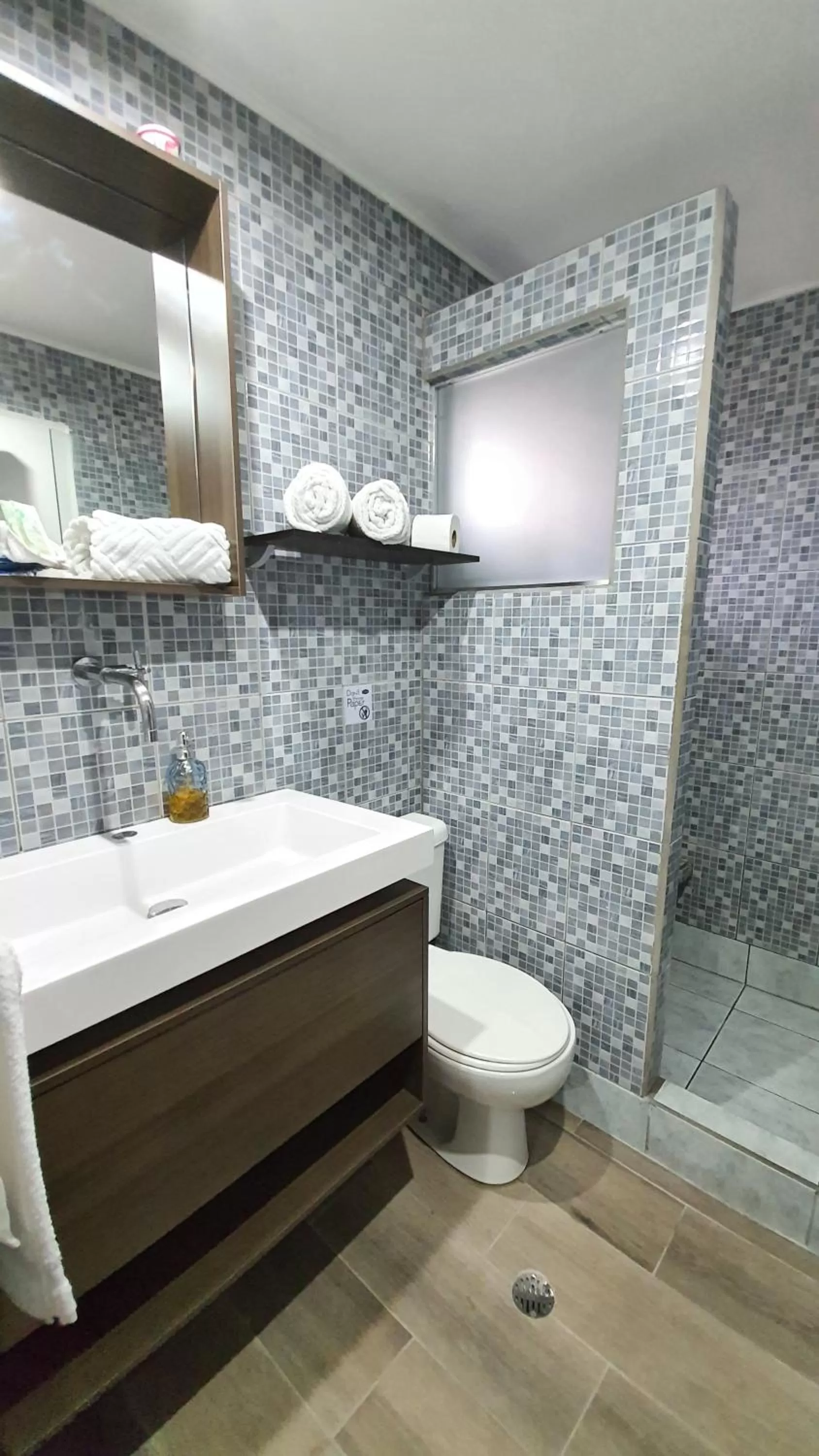 Shower in Out of Bounds Boutique Hotel