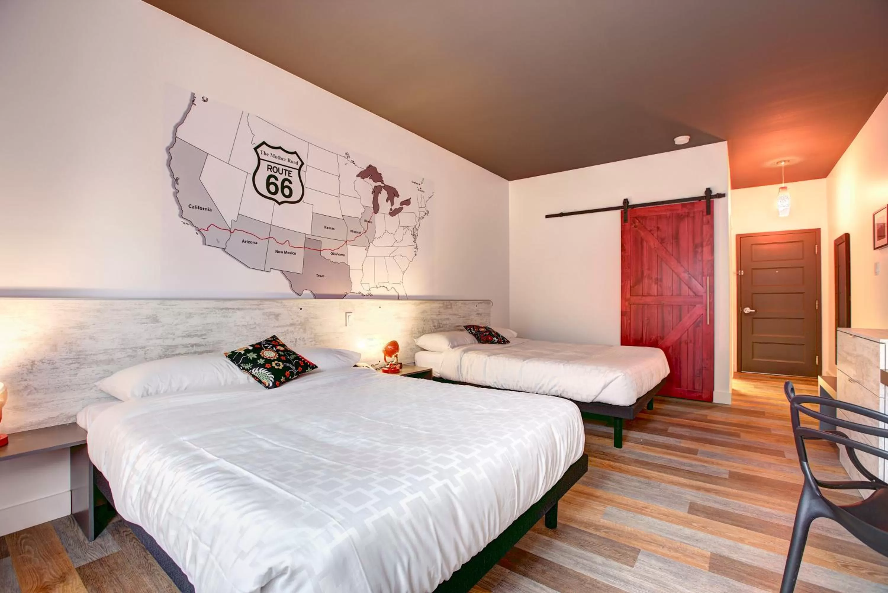 Bed in Hotel Historique et Manoir Route 66