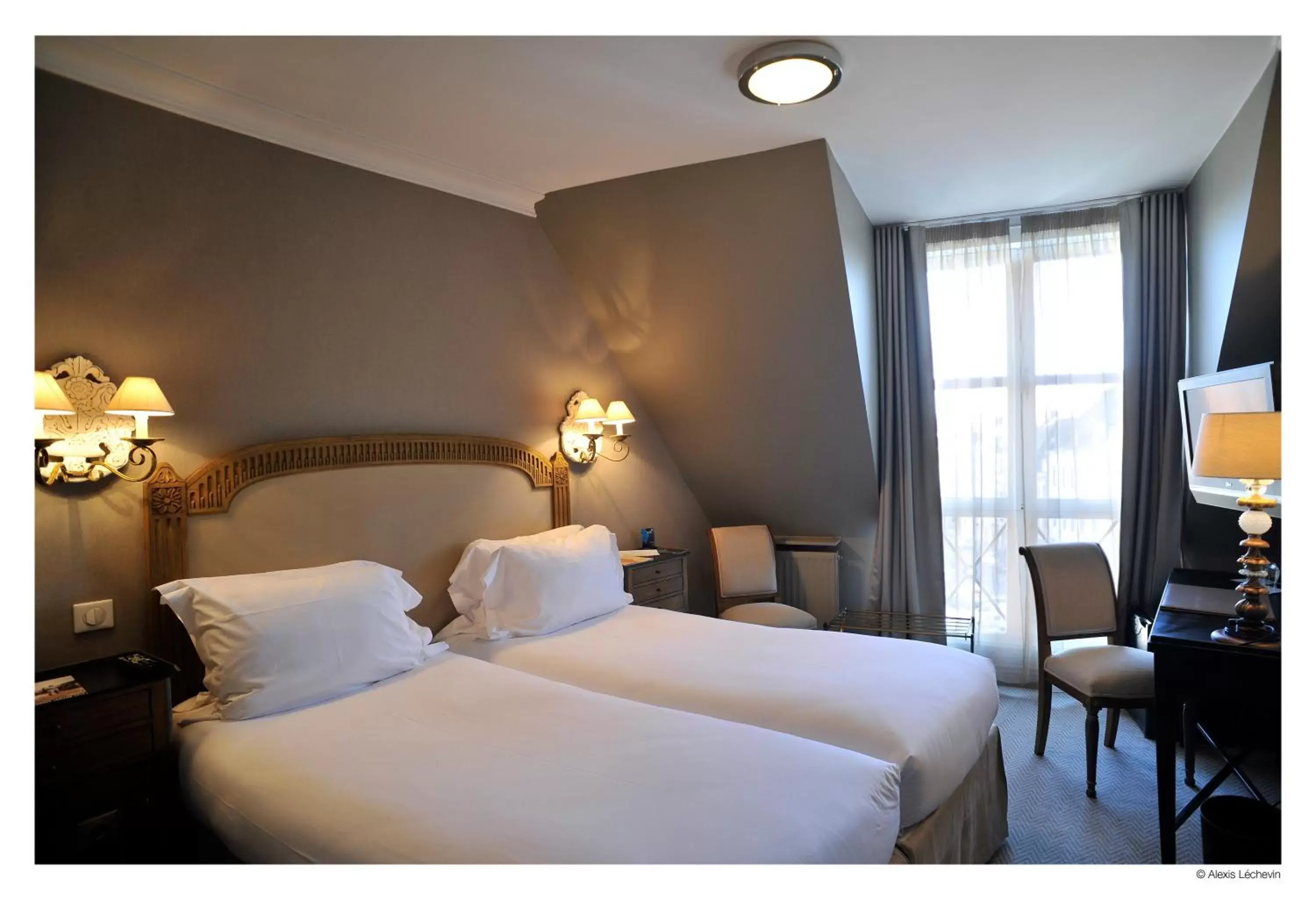 Bedroom, Bed in Hotel De La Treille