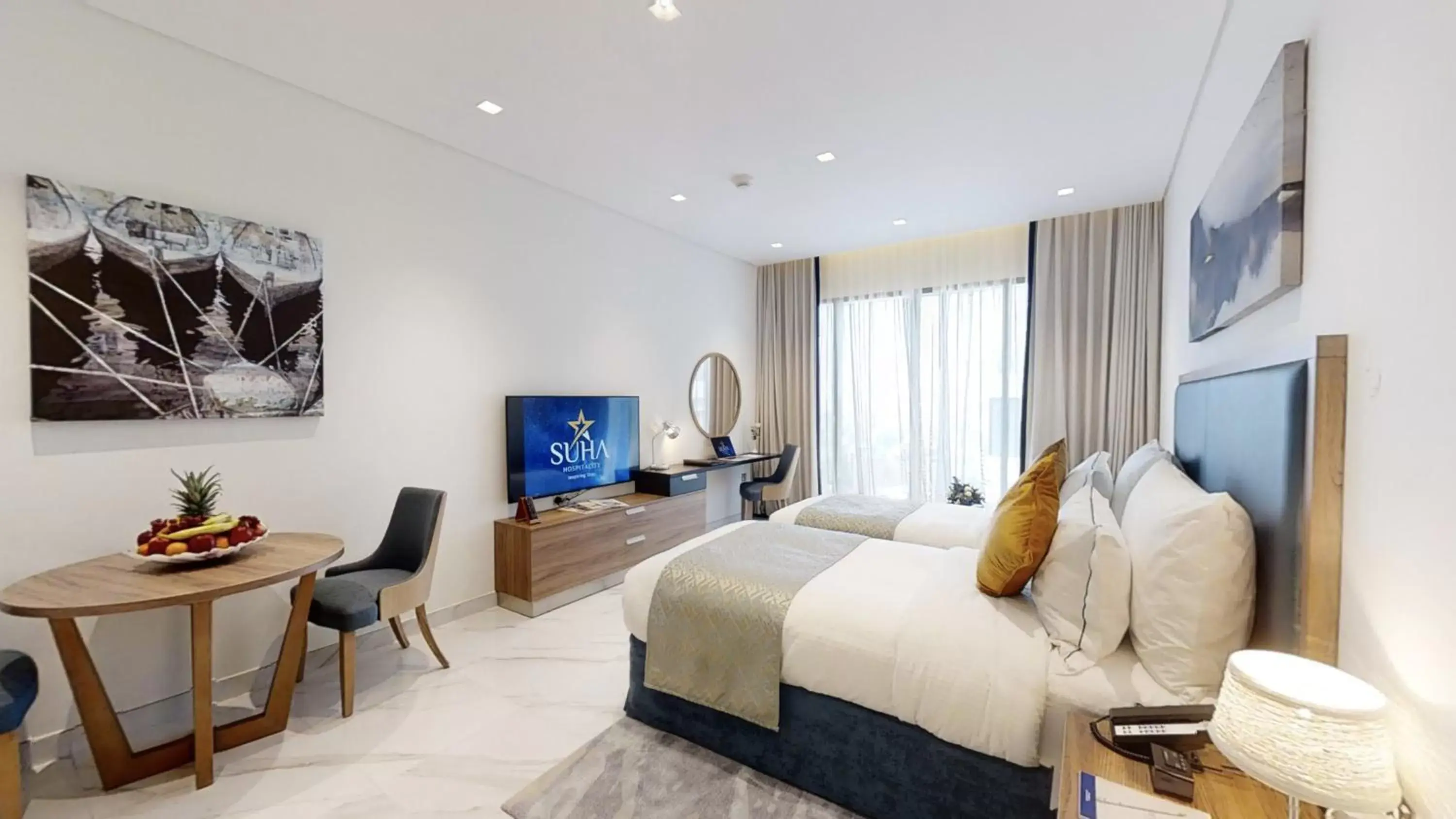 Bedroom in Suha Mina Rashid Hotel Apartments