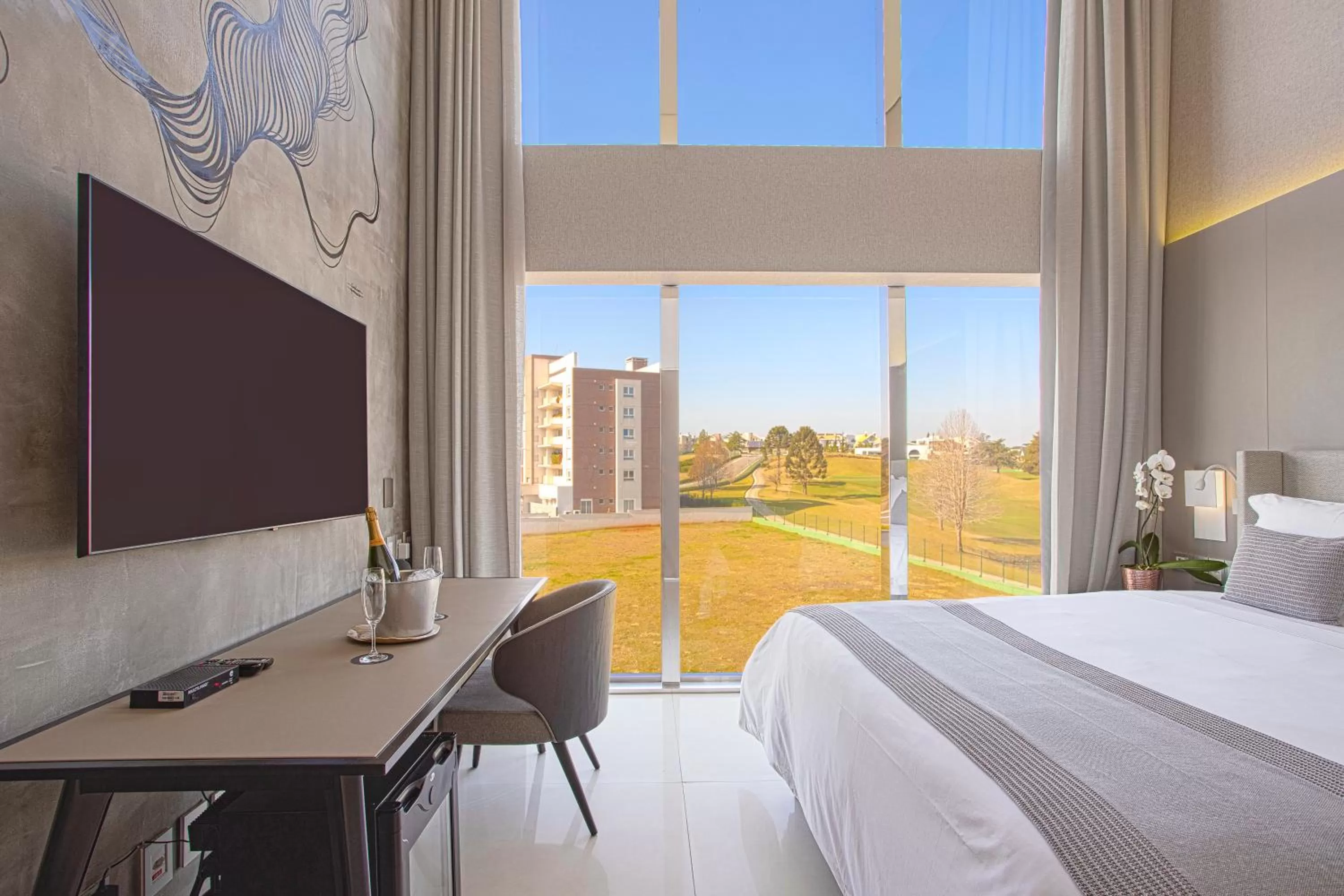 View (from property/room), Bed in Suryaa Hotel Pinhais, Curio Collection by Hilton