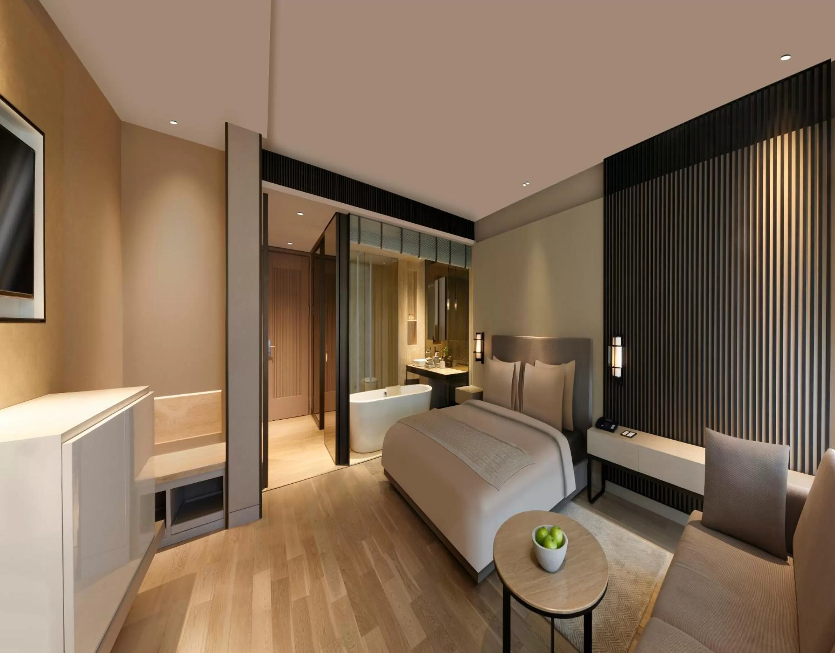 Bedroom, Bed in Roseate House New Delhi