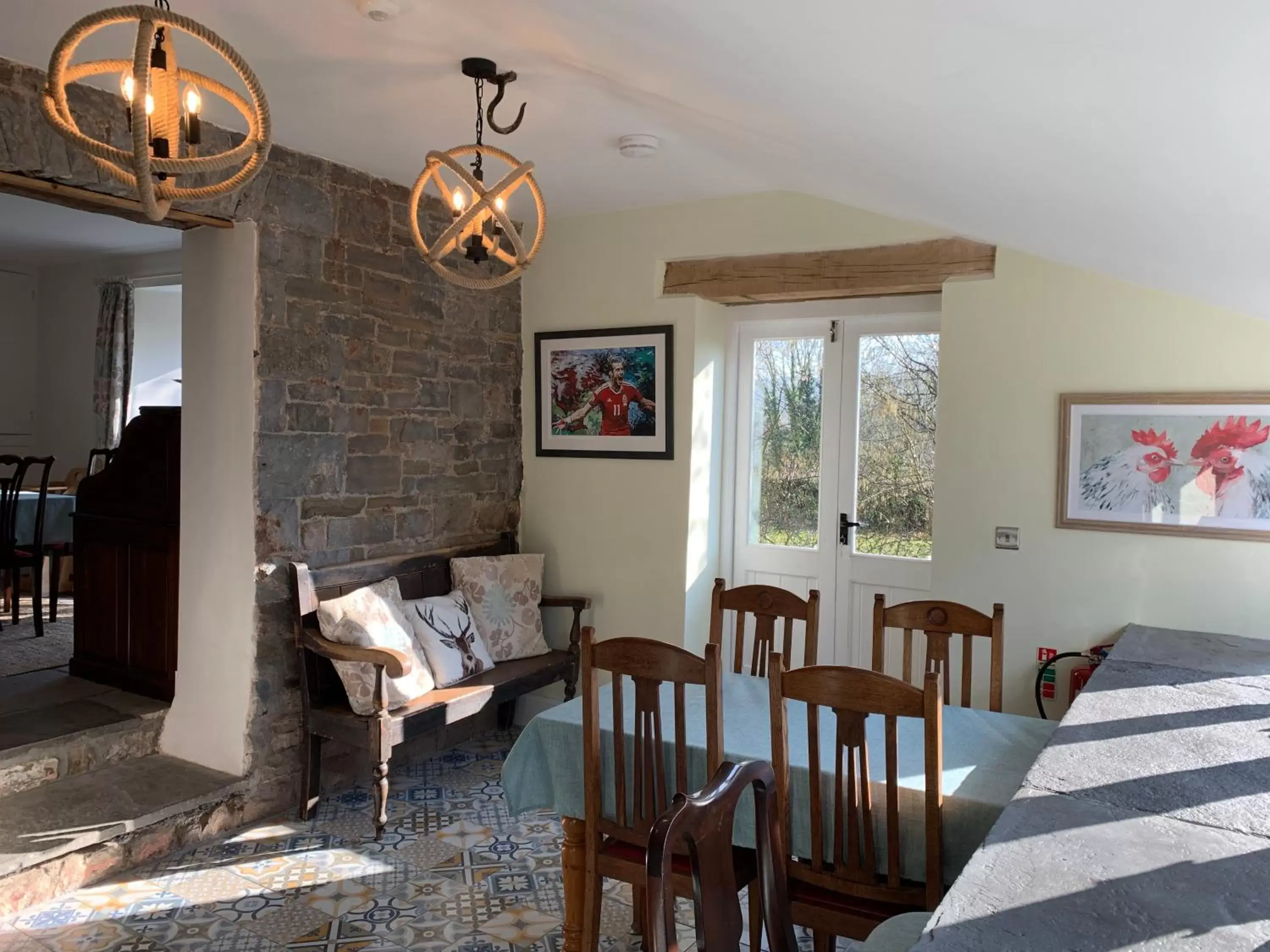 Balcony/Terrace in Pontyclerc Farm House Bed and Breakfast