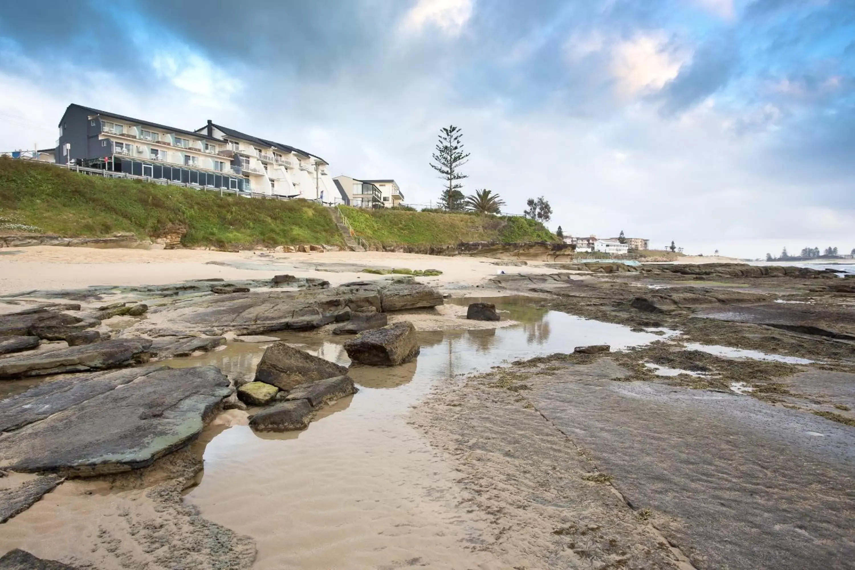 Natural landscape, Beach in Ocean Front Motel