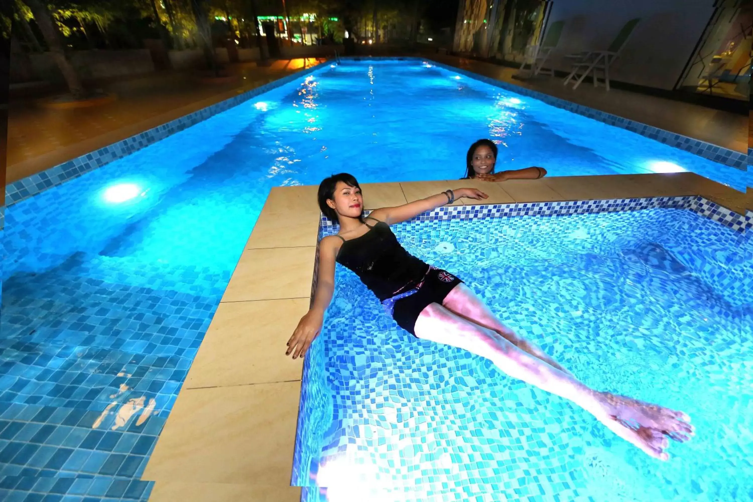 Night, Swimming Pool in Langit Langi Hotel @ Port Dickson