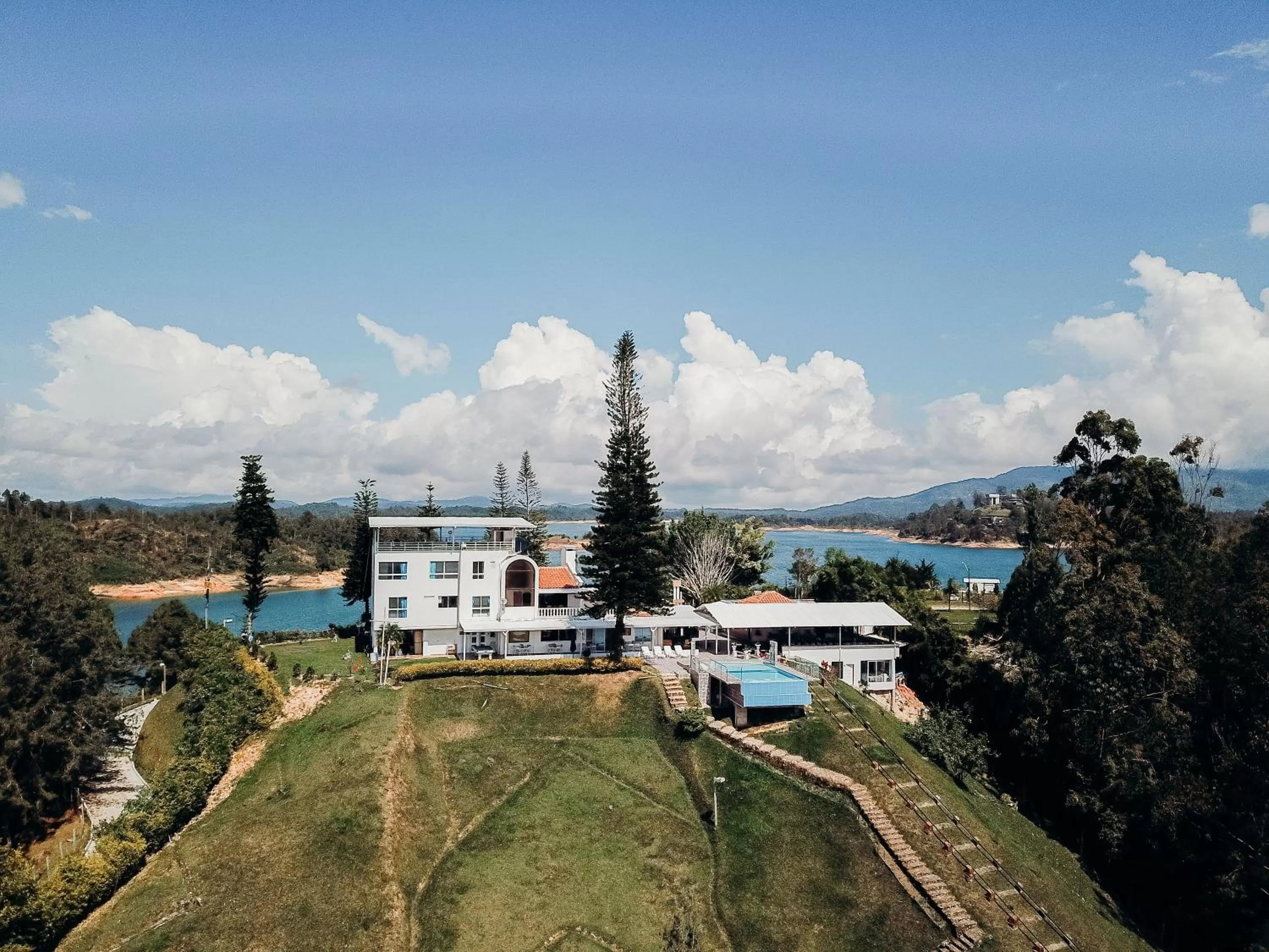 Bird's eye view, Bird's-eye View in Paradise Lake Finca Hotel