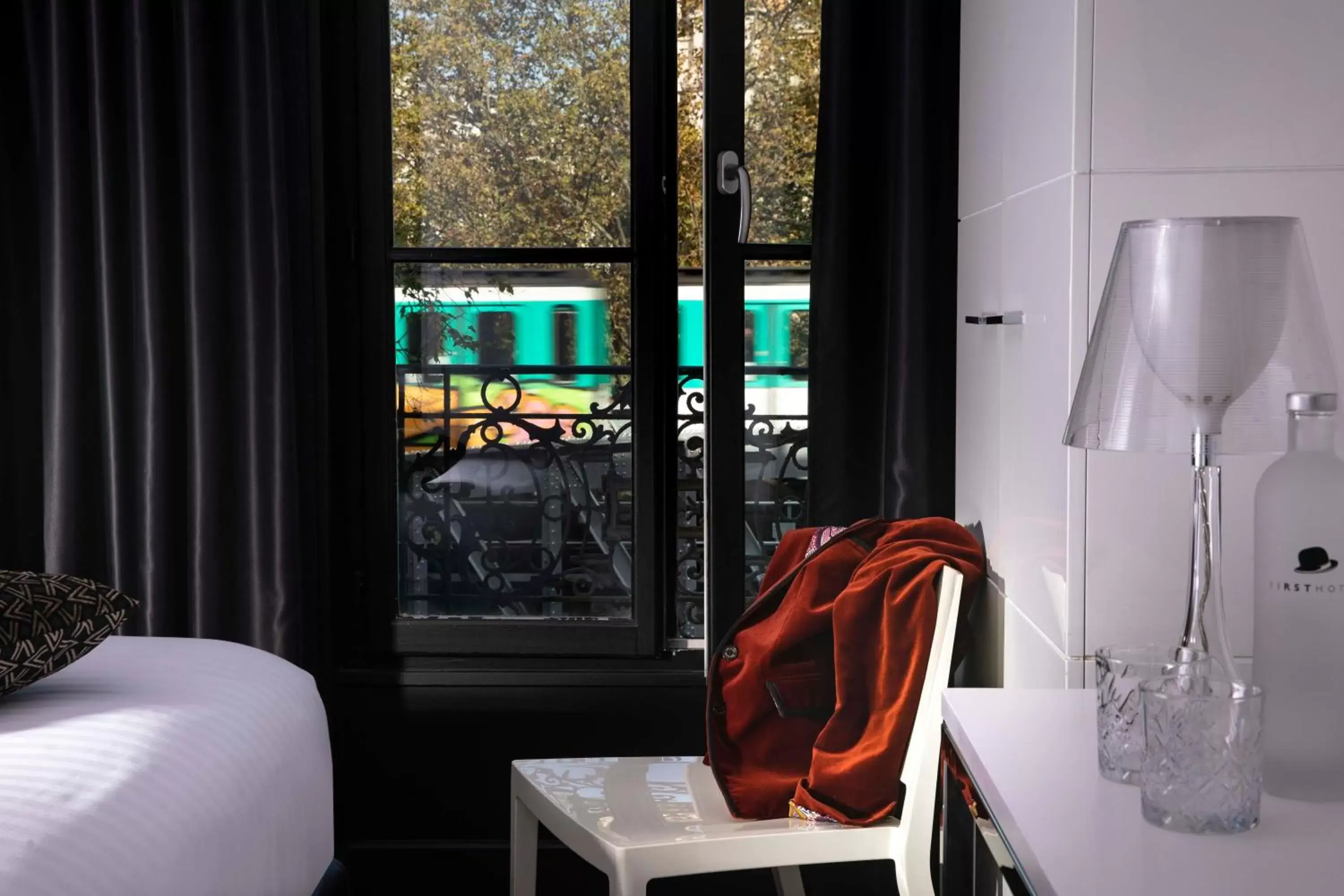 Bedroom, Pool View in First Hotel Paris Tour Eiffel