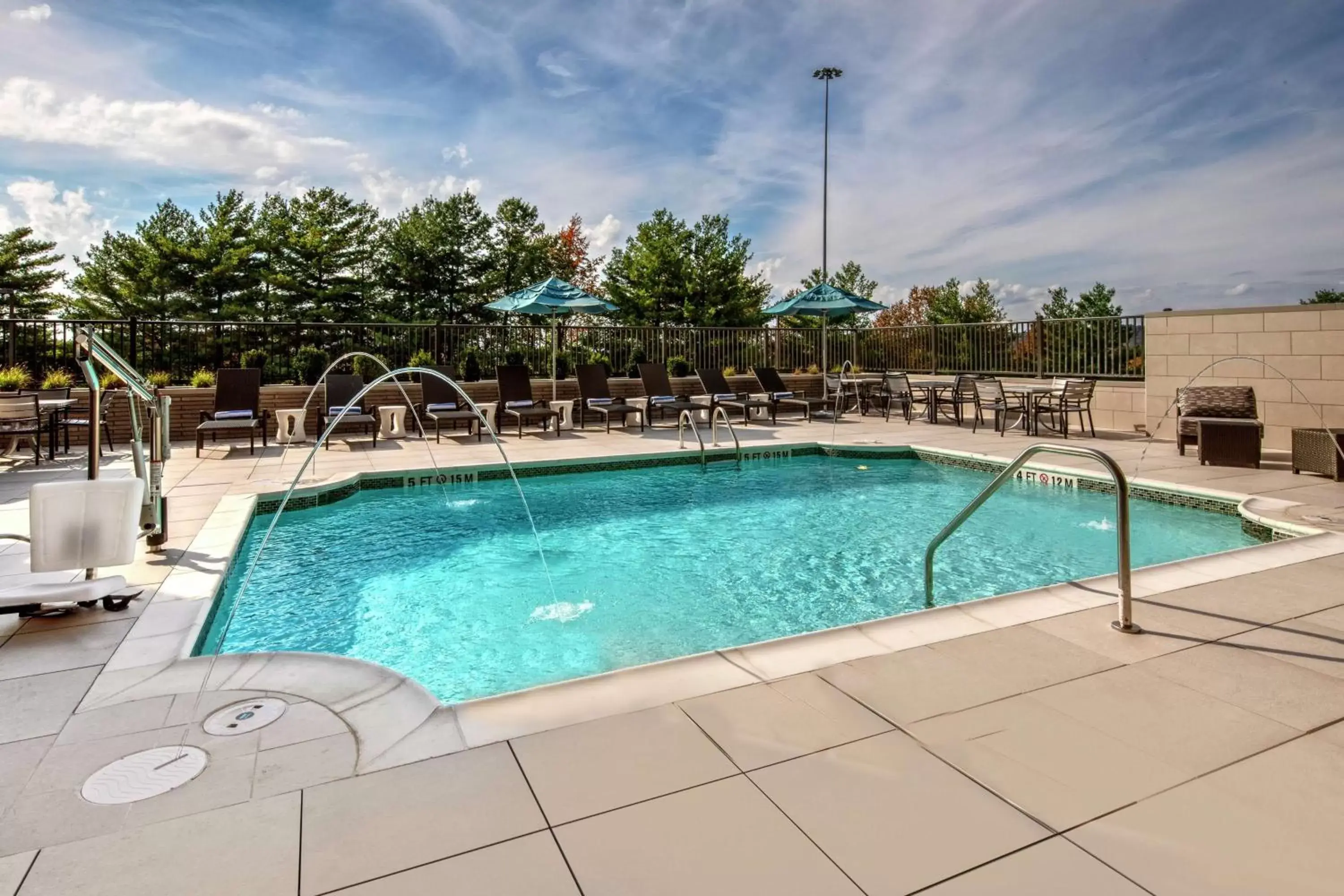 Pool view in Hilton Franklin Cool Springs Pool view in Hilton Franklin Cool Springs