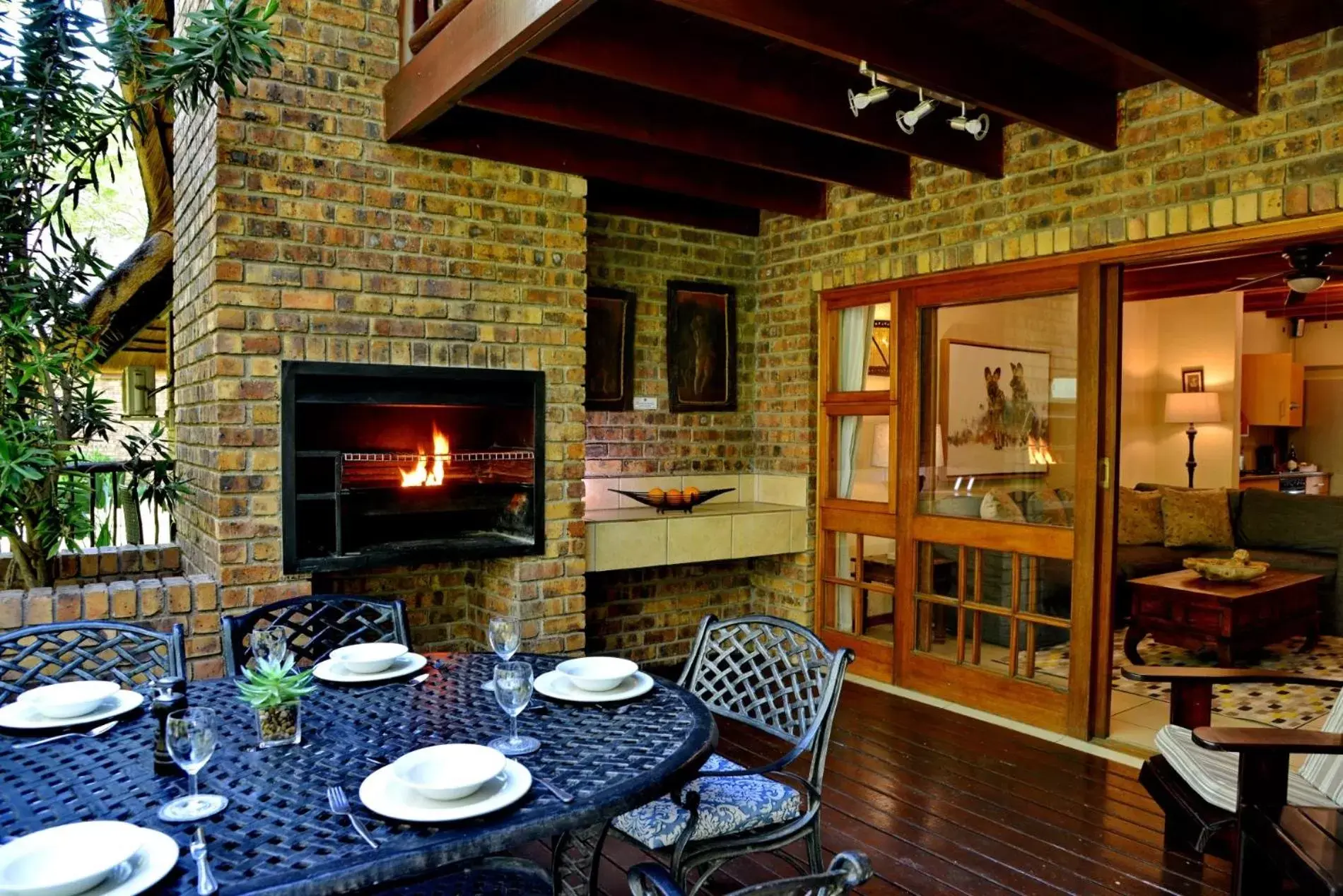 Patio, Dining Area in Cambalala - Luxury Units - in Kruger Park Lodge - Serviced Daily, Free Wi-Fi