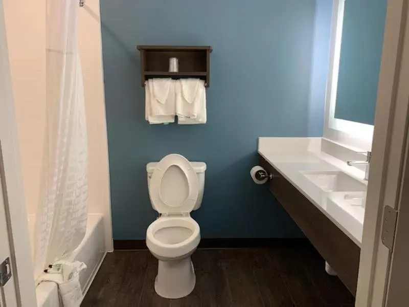 Bathroom in WoodSpring Suites Pecos