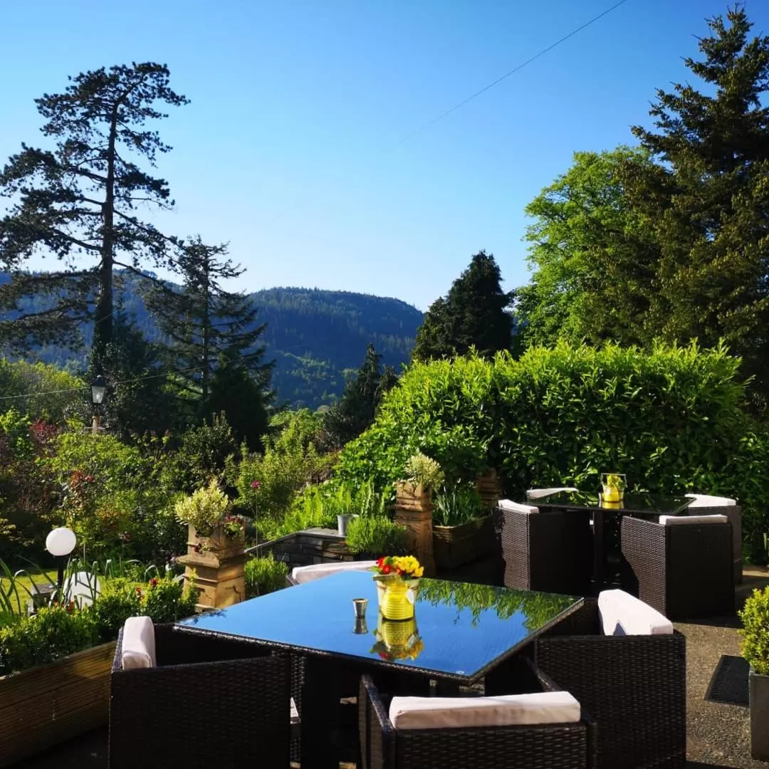 Patio in Aberconwy House B&B