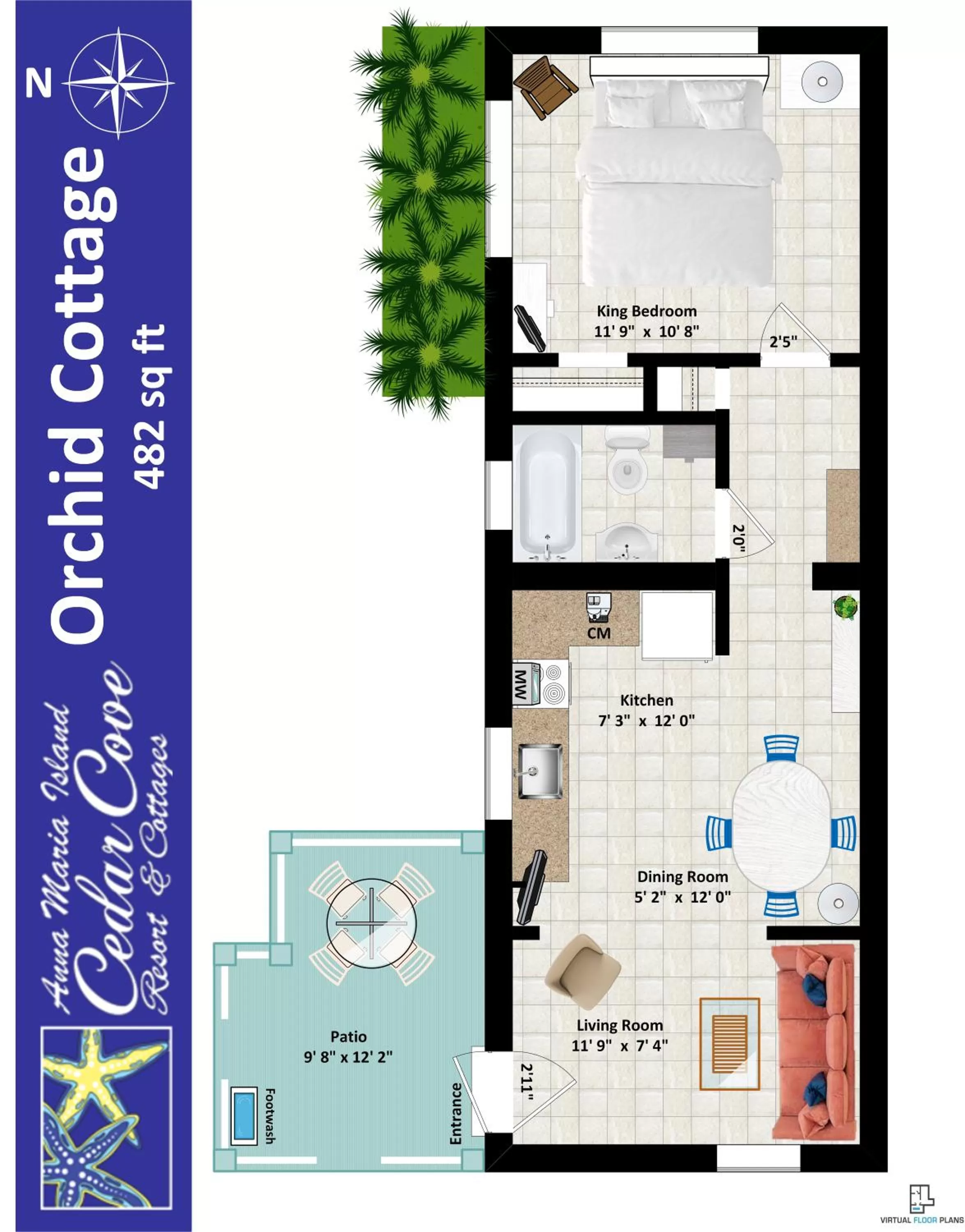 Floor plan in Cedar Cove Resort & Cottages